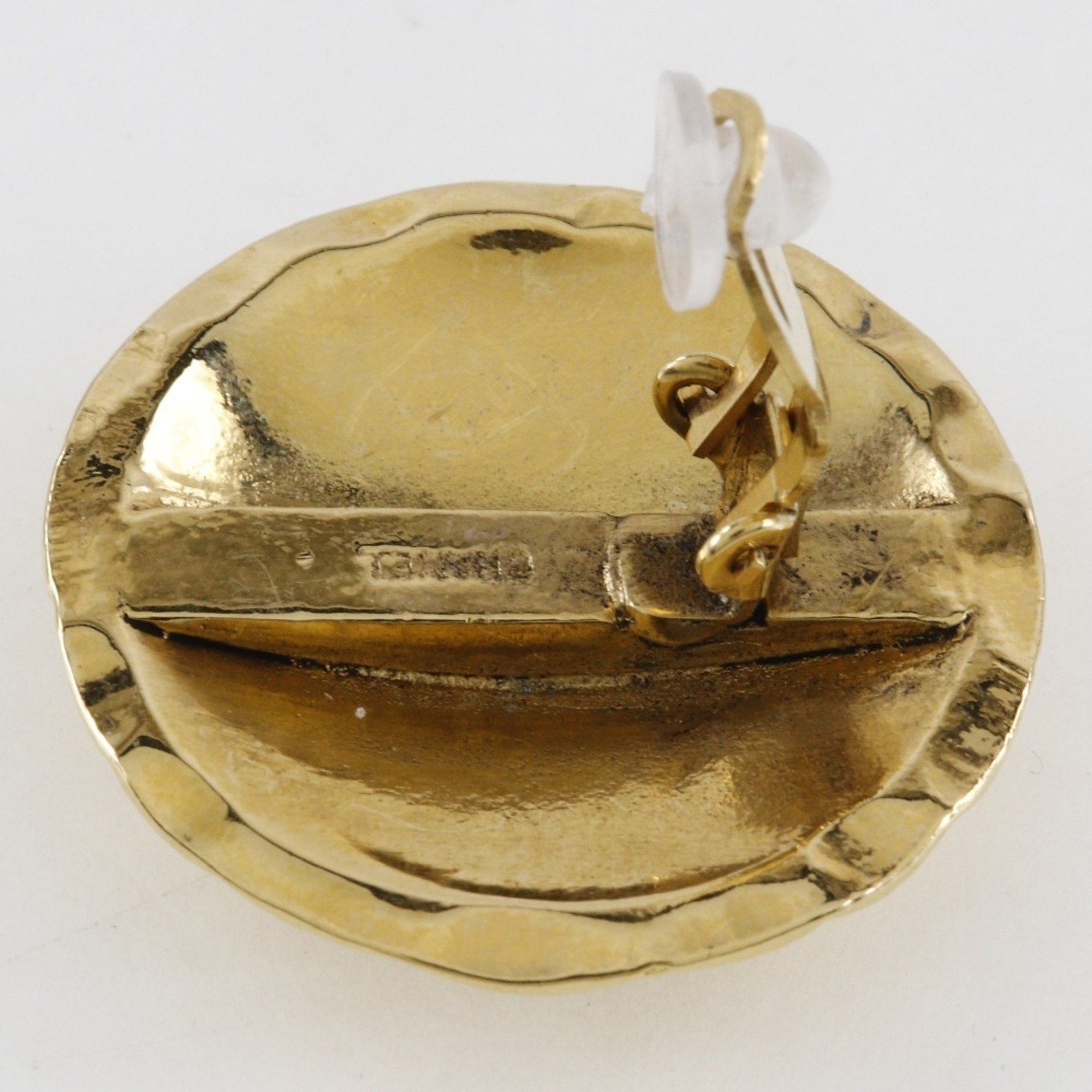 Chanel CHANEL Coco Mark Earrings, Matelasse, Gold Plated, Approx. 41g, COCO Mark, Women's Size ONE SIZE - 7 Thumbnail