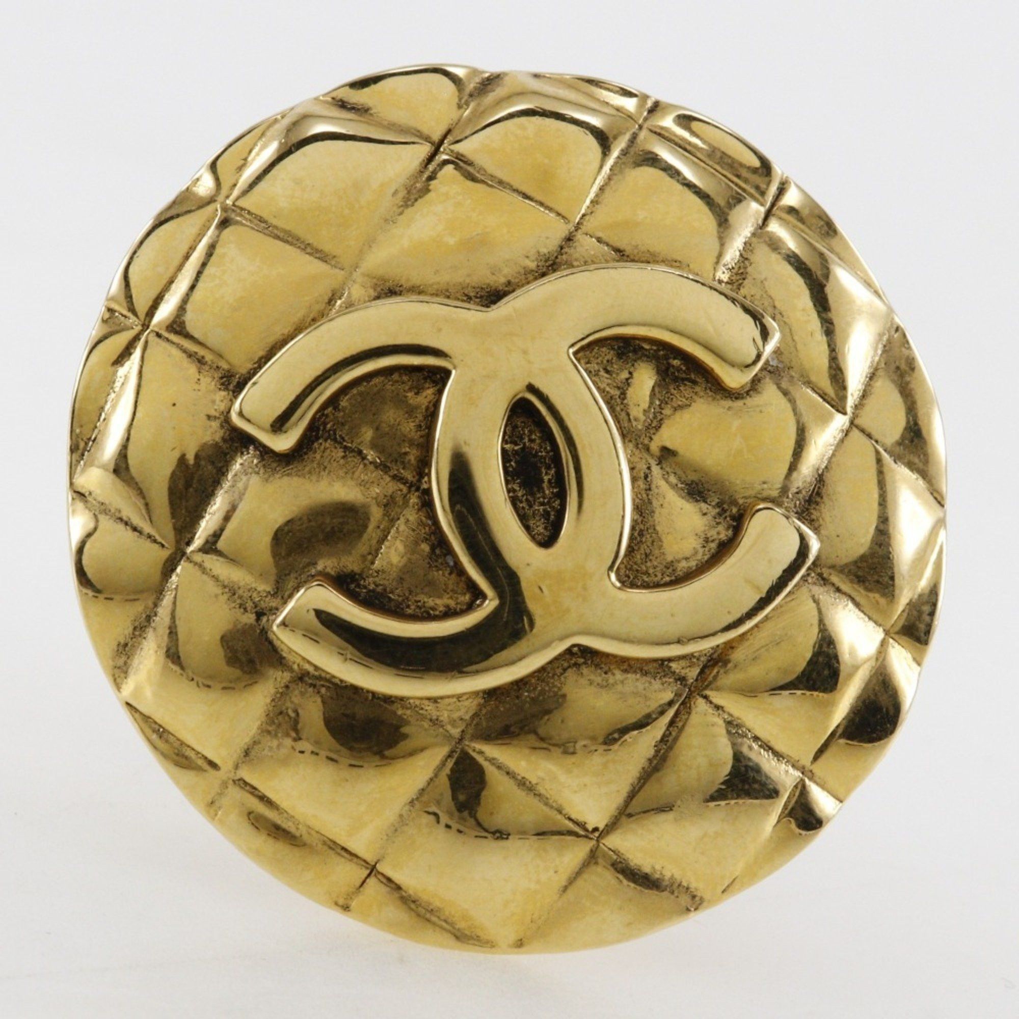 Chanel CHANEL Coco Mark Earrings, Matelasse, Gold Plated, Approx. 41g, COCO Mark, Women's Size ONE SIZE - 6 Thumbnail