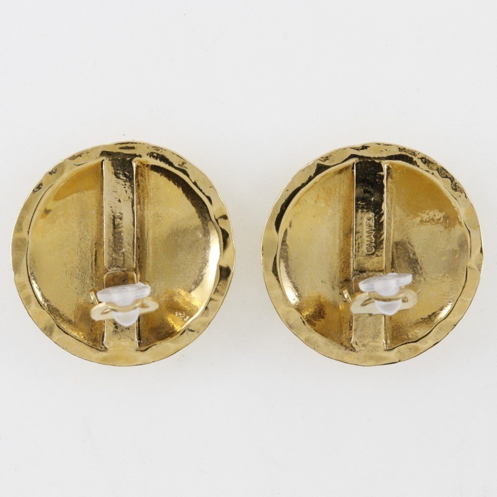 Chanel CHANEL Coco Mark Earrings, Matelasse, Gold Plated, Approx. 41g, COCO Mark, Women's Size ONE SIZE - 4 Thumbnail