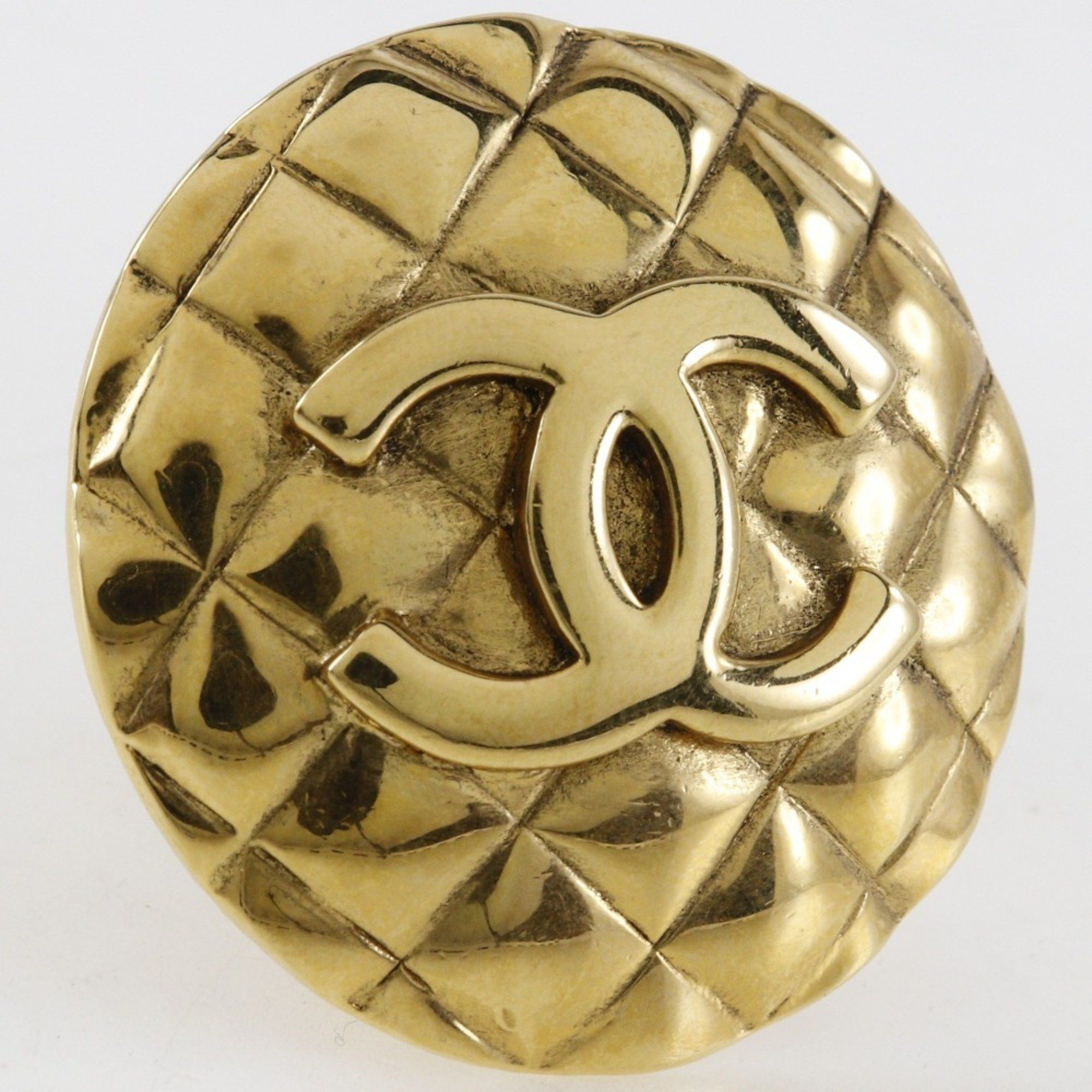 Chanel CHANEL Coco Mark Earrings, Matelasse, Gold Plated, Approx. 41g, COCO Mark, Women's Size ONE SIZE - 5 Thumbnail