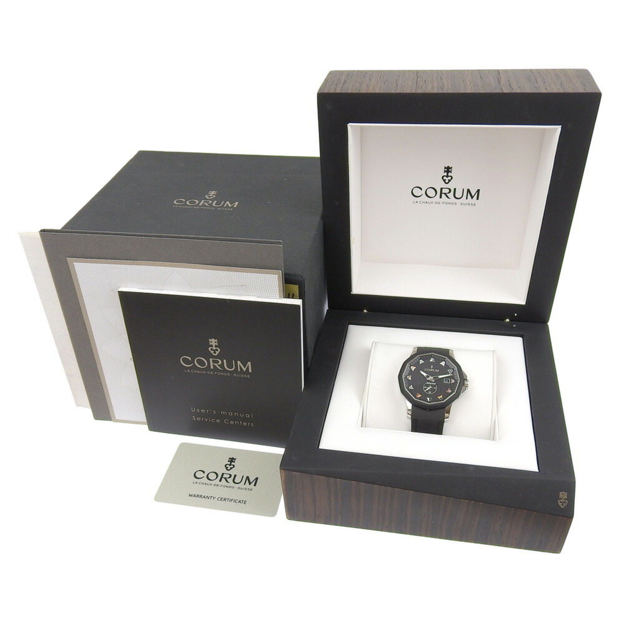 Corum CORUM Admiral 42 Watch 395.102.22/F371AN12 Stainless Steel x Rubber Quartz Analog Display Black Dial Men's Size ONE SIZE - 7 Thumbnail