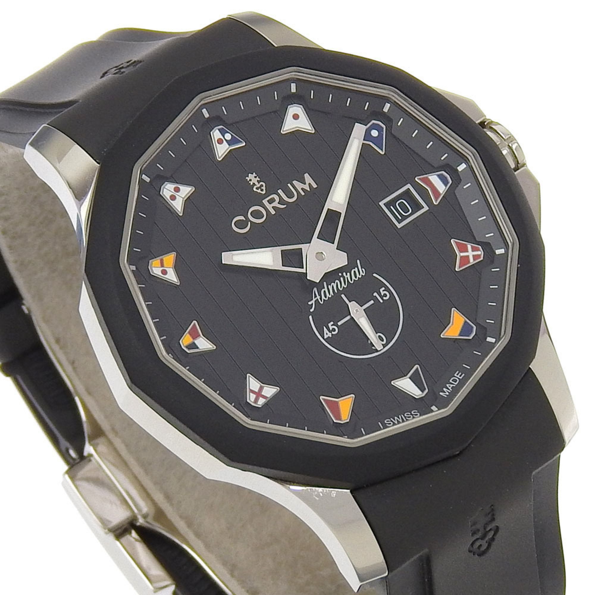 Corum CORUM Admiral 42 Watch 395.102.22/F371AN12 Stainless Steel x Rubber Quartz Analog Display Black Dial Men's Size ONE SIZE - 3 Thumbnail
