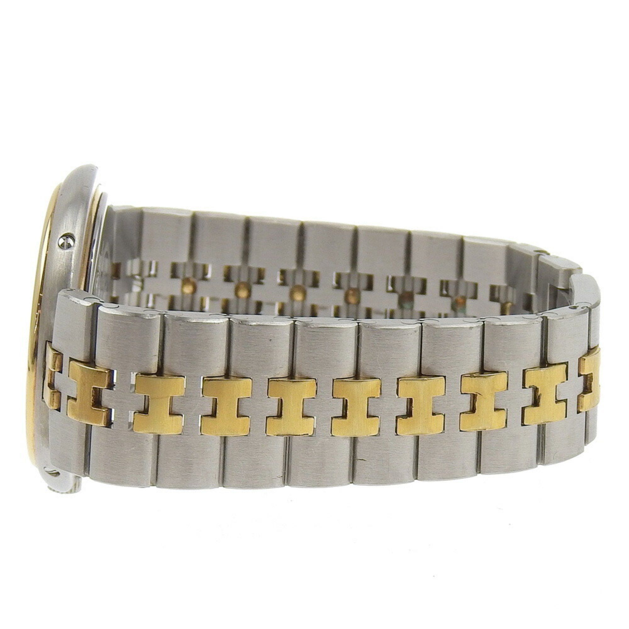 Hermes Hermes Profile Date Watch, combination, stainless steel x gold plated, quartz, analog display, white dial, date, men's Size ONE SIZE - 4 Thumbnail