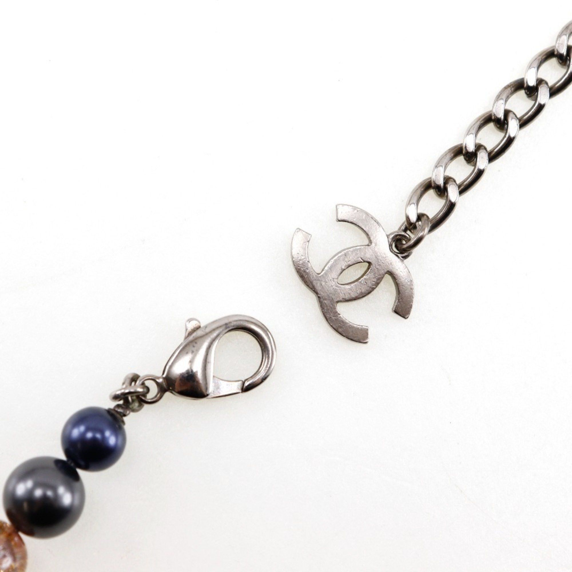 Chanel CHANEL COCO Mark Necklace x Fake Pearl Rhinestone 2006 Multicolor 06P Approx. 147g Women's Size ONE SIZE - 5 Thumbnail