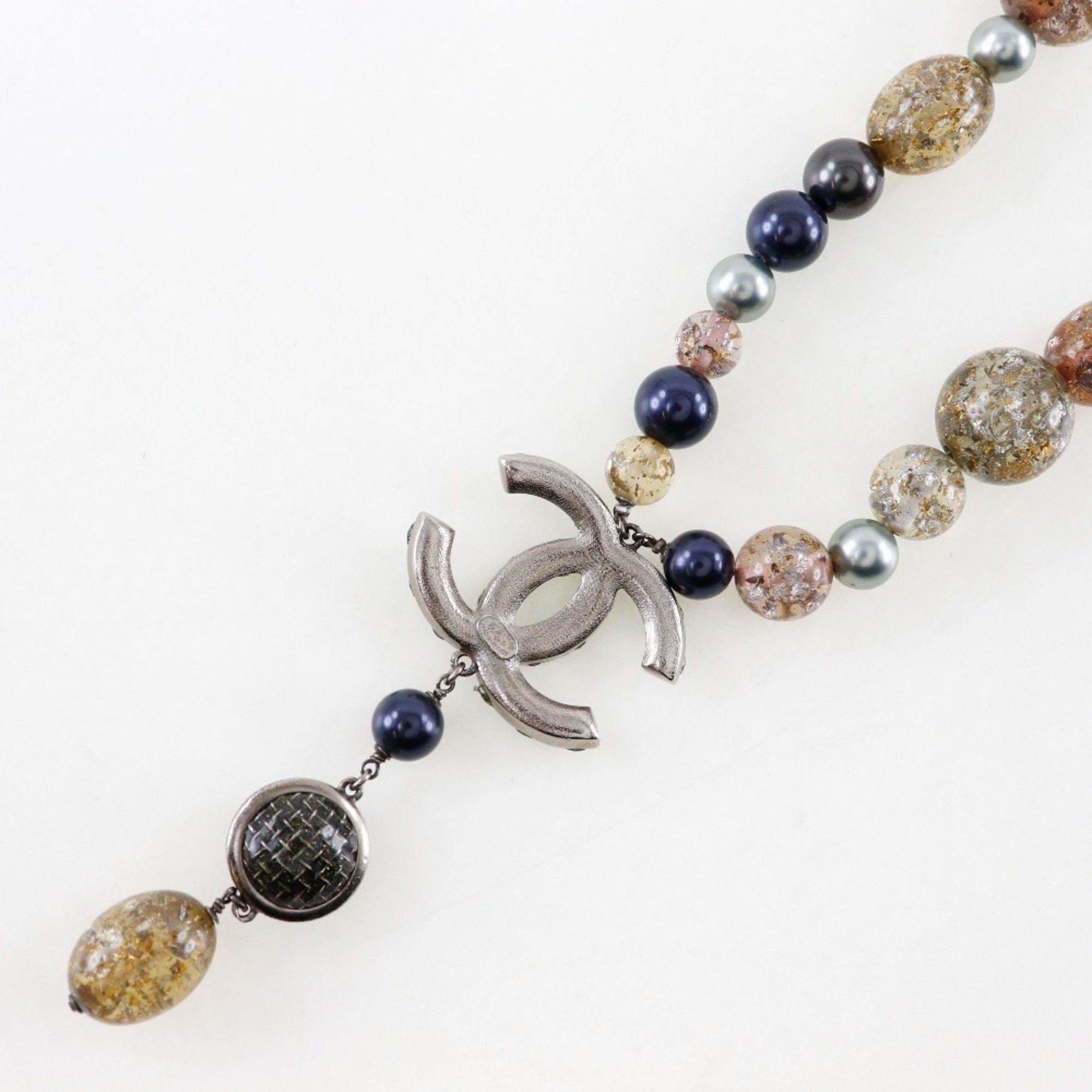 Chanel CHANEL COCO Mark Necklace x Fake Pearl Rhinestone 2006 Multicolor 06P Approx. 147g Women's Size ONE SIZE - 3 Thumbnail