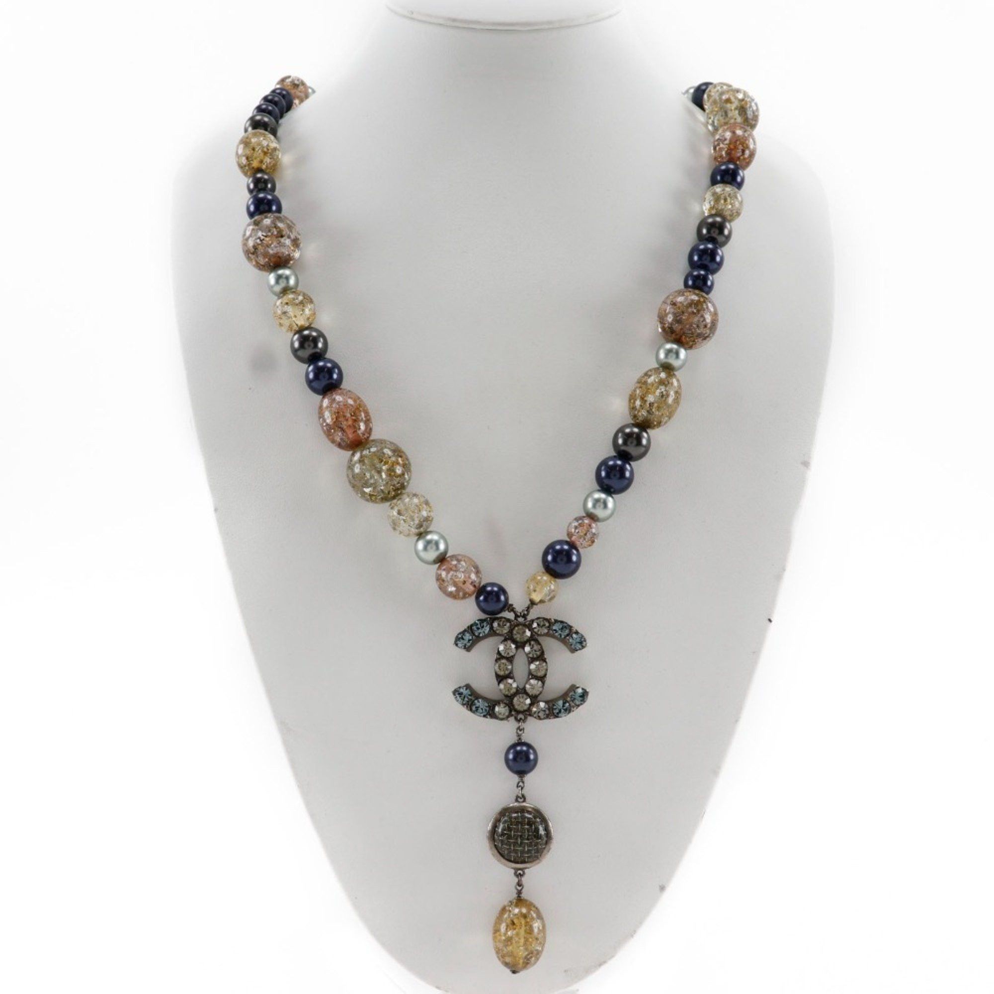 Chanel CHANEL COCO Mark Necklace x Fake Pearl Rhinestone 2006 Multicolor 06P Approx. 147g Women's Size ONE SIZE - 2 Thumbnail