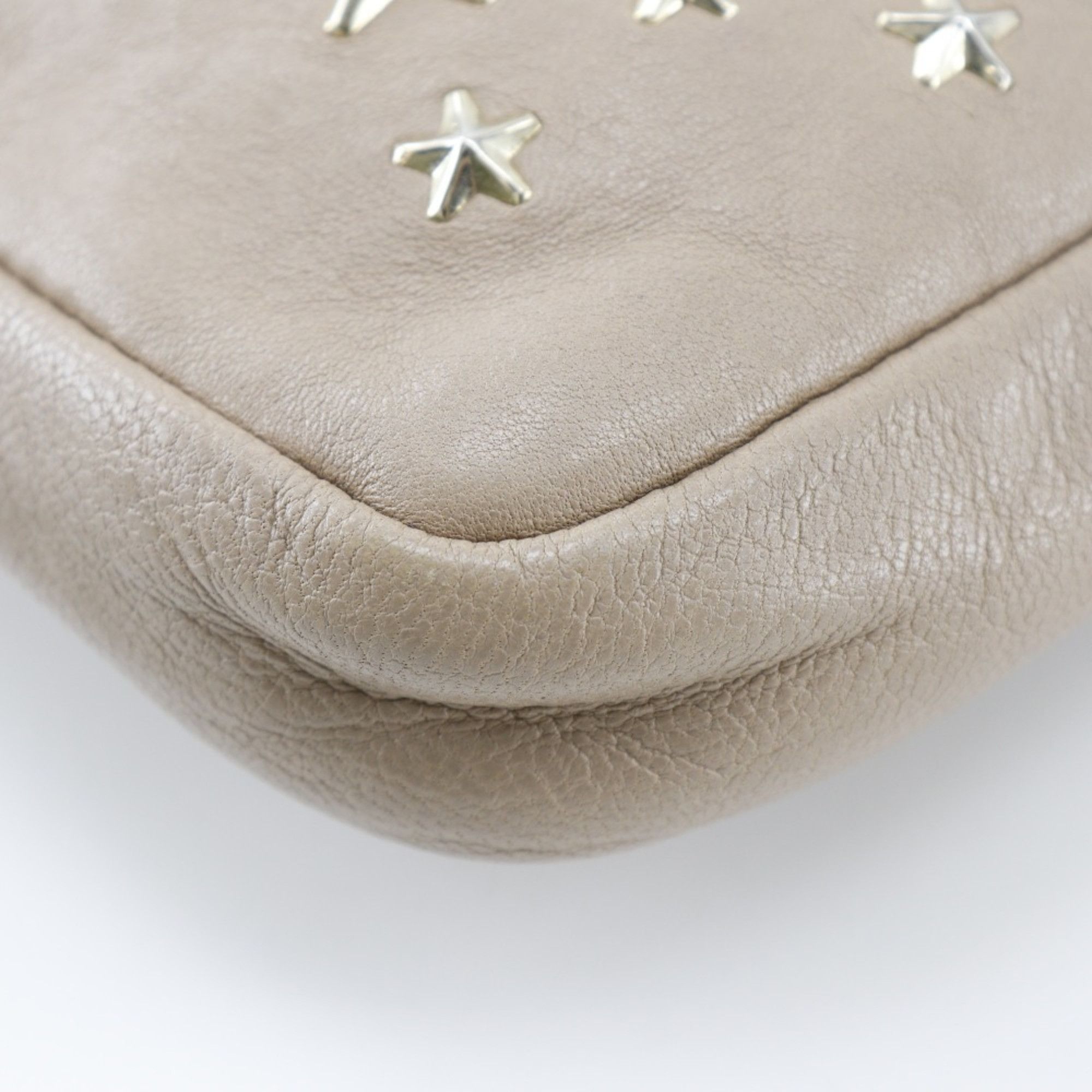 Jimmy Choo JIMMY CHOO Star Studs Pouch Leather Beige Women's H211824708 Size ONE SIZE - 4 Thumbnail