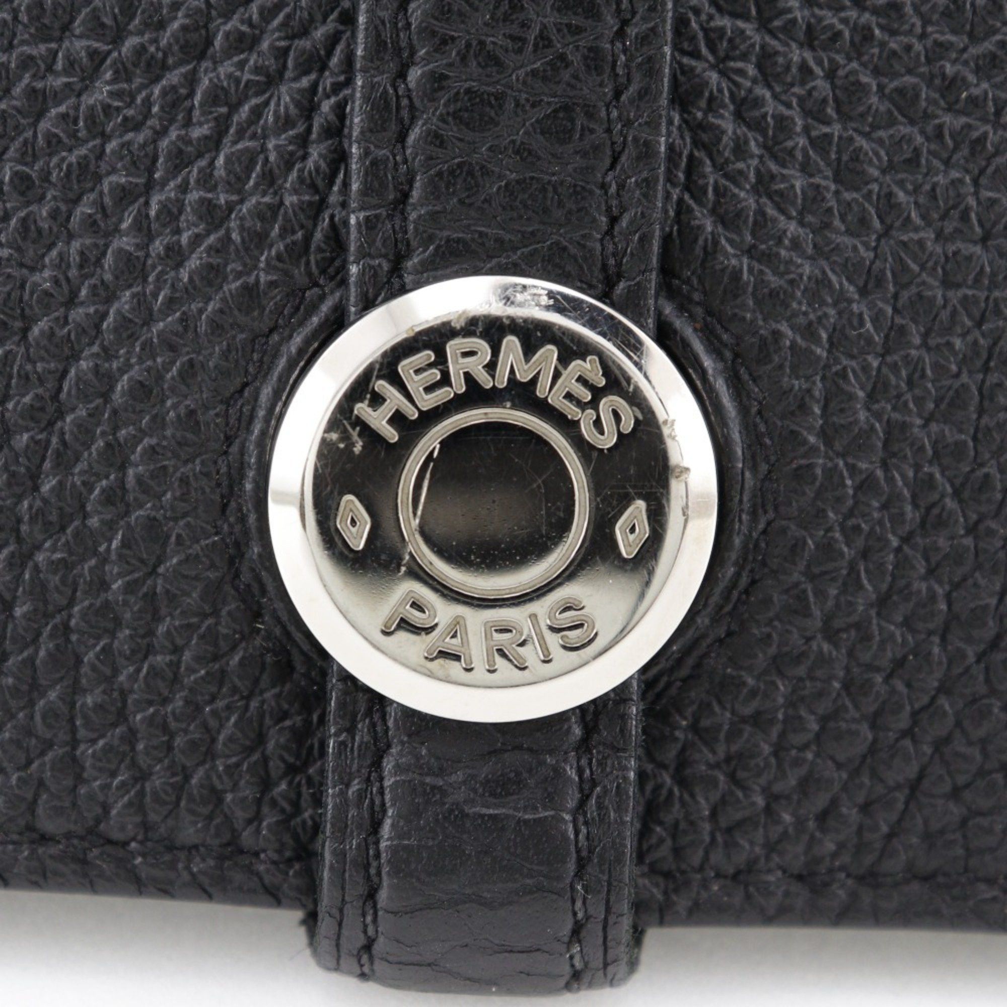 Hermes Hermes Dogon GM Long Wallet Togo 2014 Black □R Belt Clasp Unisex Size ONE SIZE - 10 Thumbnail