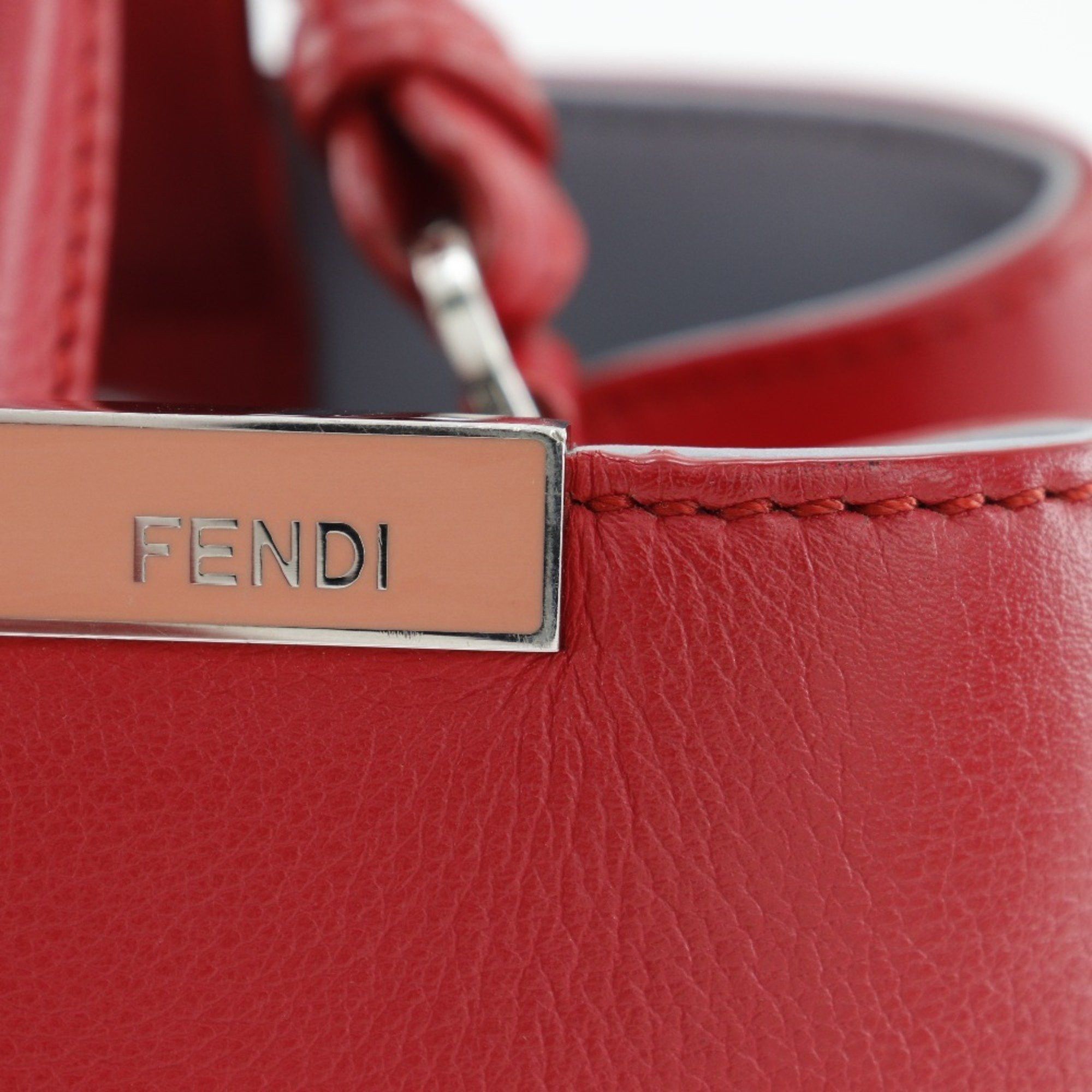 Fendi FENDI Petite to Jules handbag shoulder bag 8BH253 calf red 2way type women's Size ONE SIZE - 7 Thumbnail
