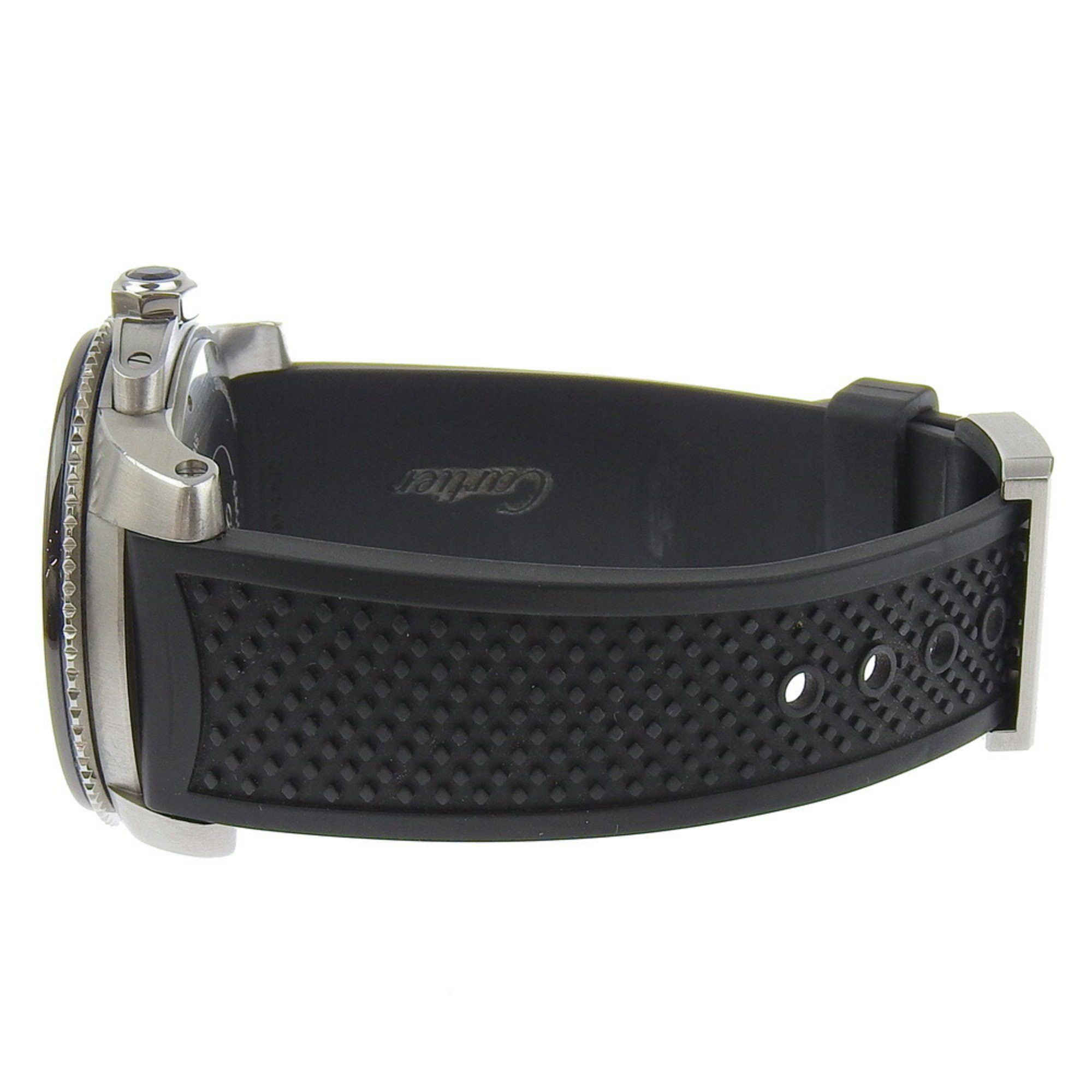 Cartier CARTIER Caliber Diver Wristwatch W7100056 Stainless Steel x Rubber Automatic Black Dial Men's Size ONE SIZE - 4 Thumbnail
