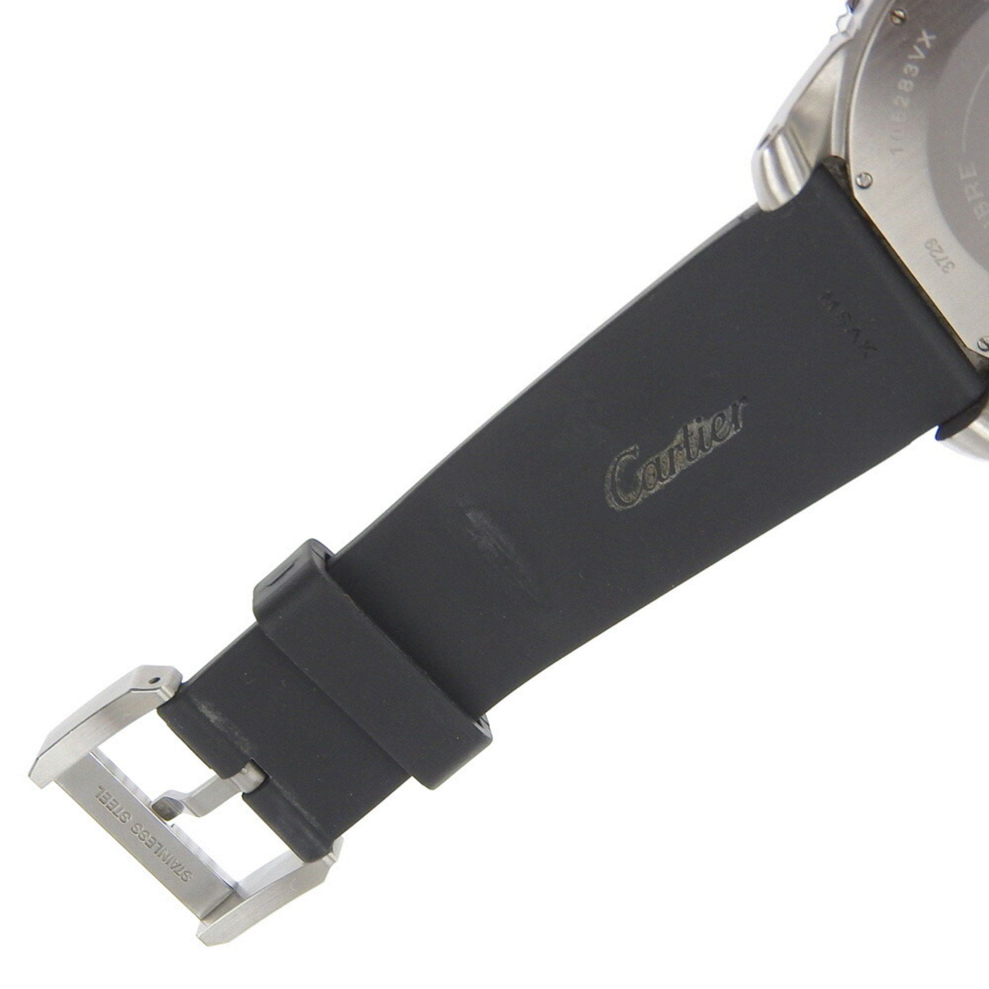 Cartier CARTIER Caliber Diver Wristwatch W7100056 Stainless Steel x Rubber Automatic Black Dial Men's Size ONE SIZE - 7 Thumbnail