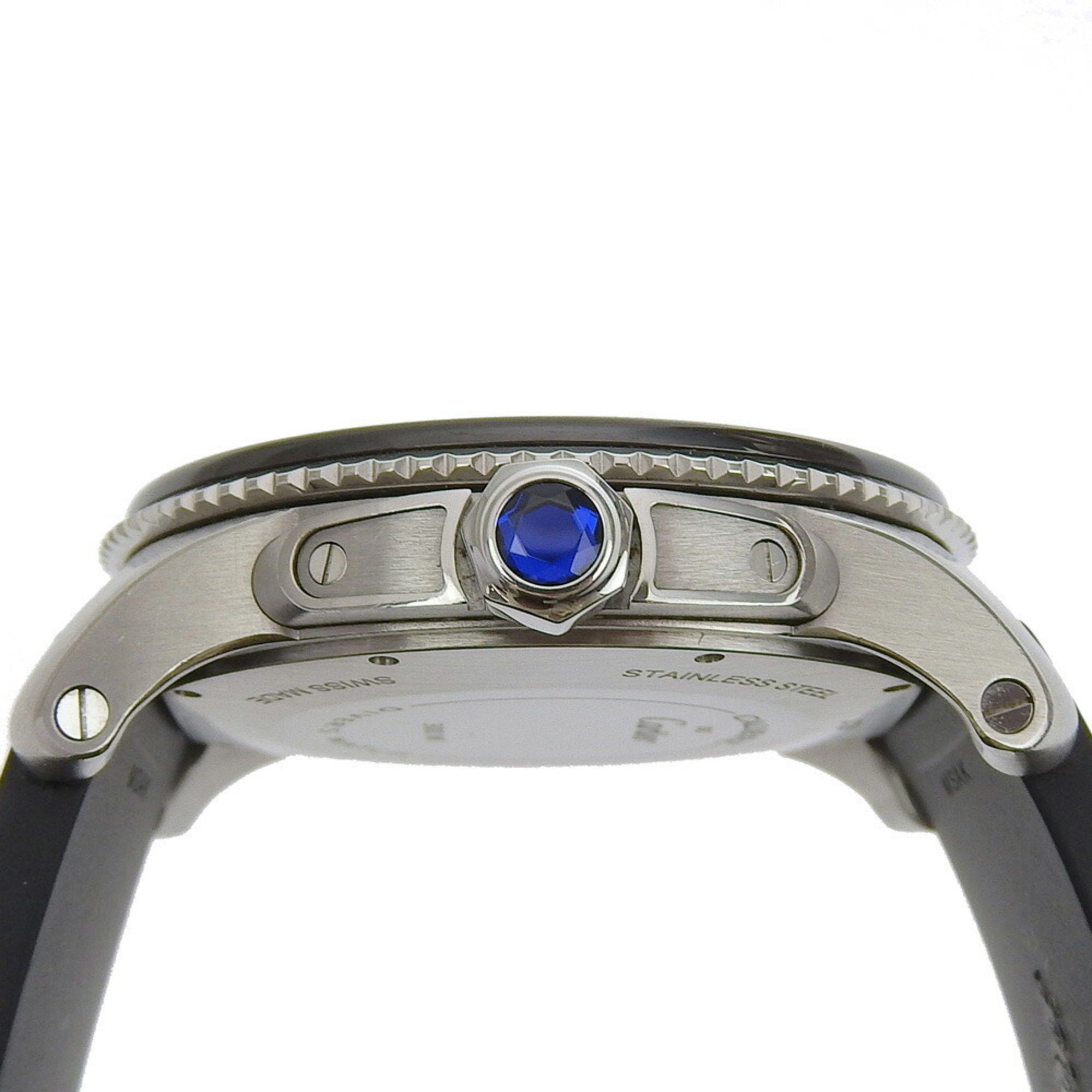Cartier CARTIER Caliber Diver Wristwatch W7100056 Stainless Steel x Rubber Automatic Black Dial Men's Size ONE SIZE - 6 Thumbnail