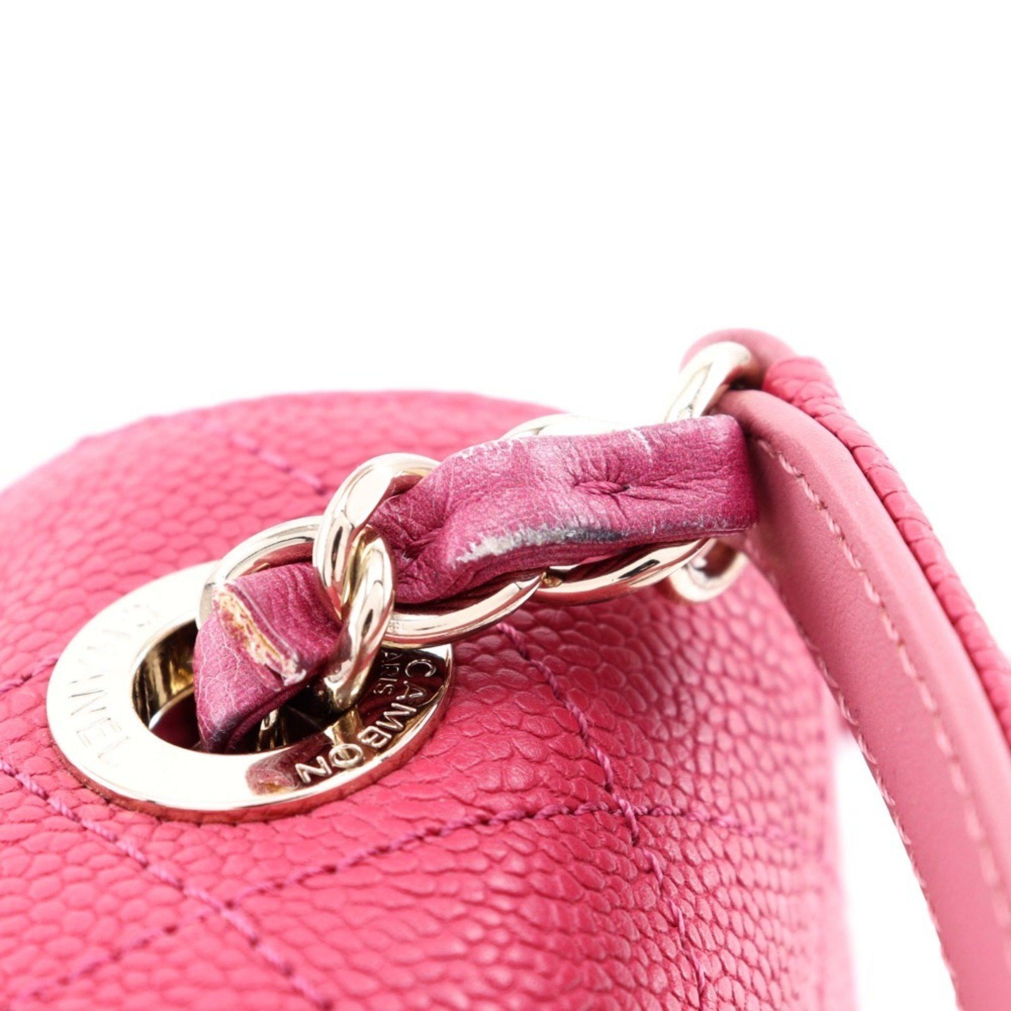Chanel CHANEL COCO Mark Handbag Shoulder A93659 Caviar Skin 2018 Pink 2way Flap Top Handle Women's Size ONE SIZE - 9 Thumbnail