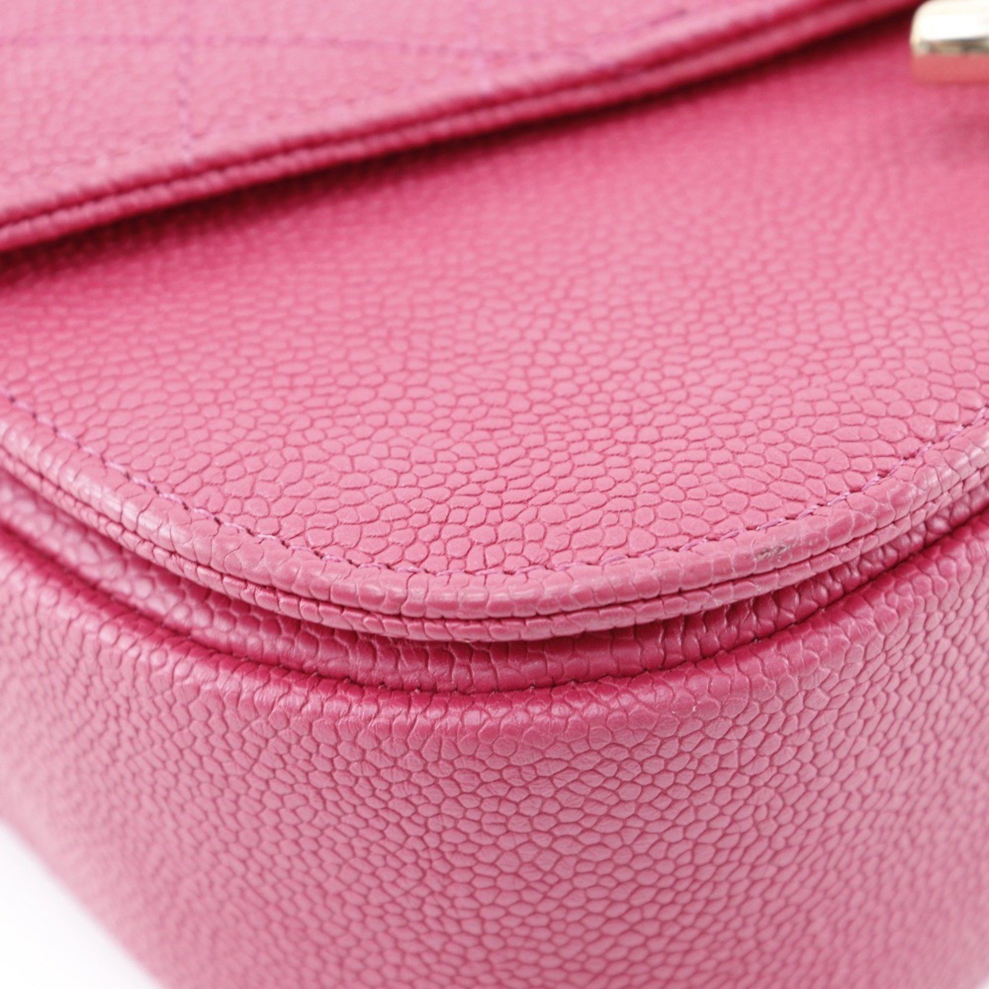 Chanel CHANEL COCO Mark Handbag Shoulder A93659 Caviar Skin 2018 Pink 2way Flap Top Handle Women's Size ONE SIZE - 4 Thumbnail