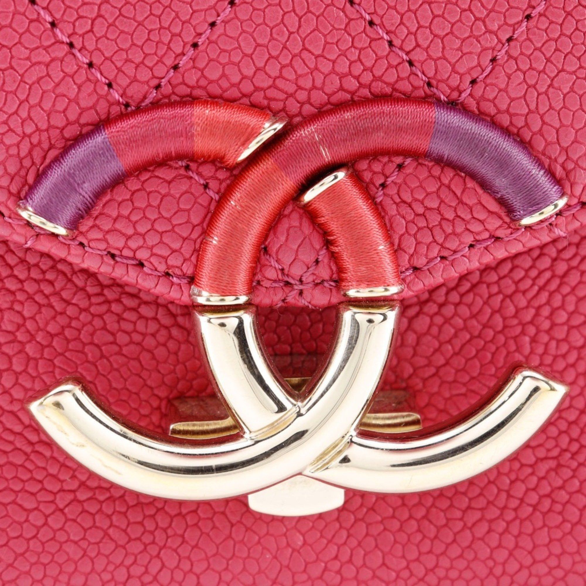 Chanel CHANEL COCO Mark Handbag Shoulder A93659 Caviar Skin 2018 Pink 2way Flap Top Handle Women's Size ONE SIZE - 11 Thumbnail