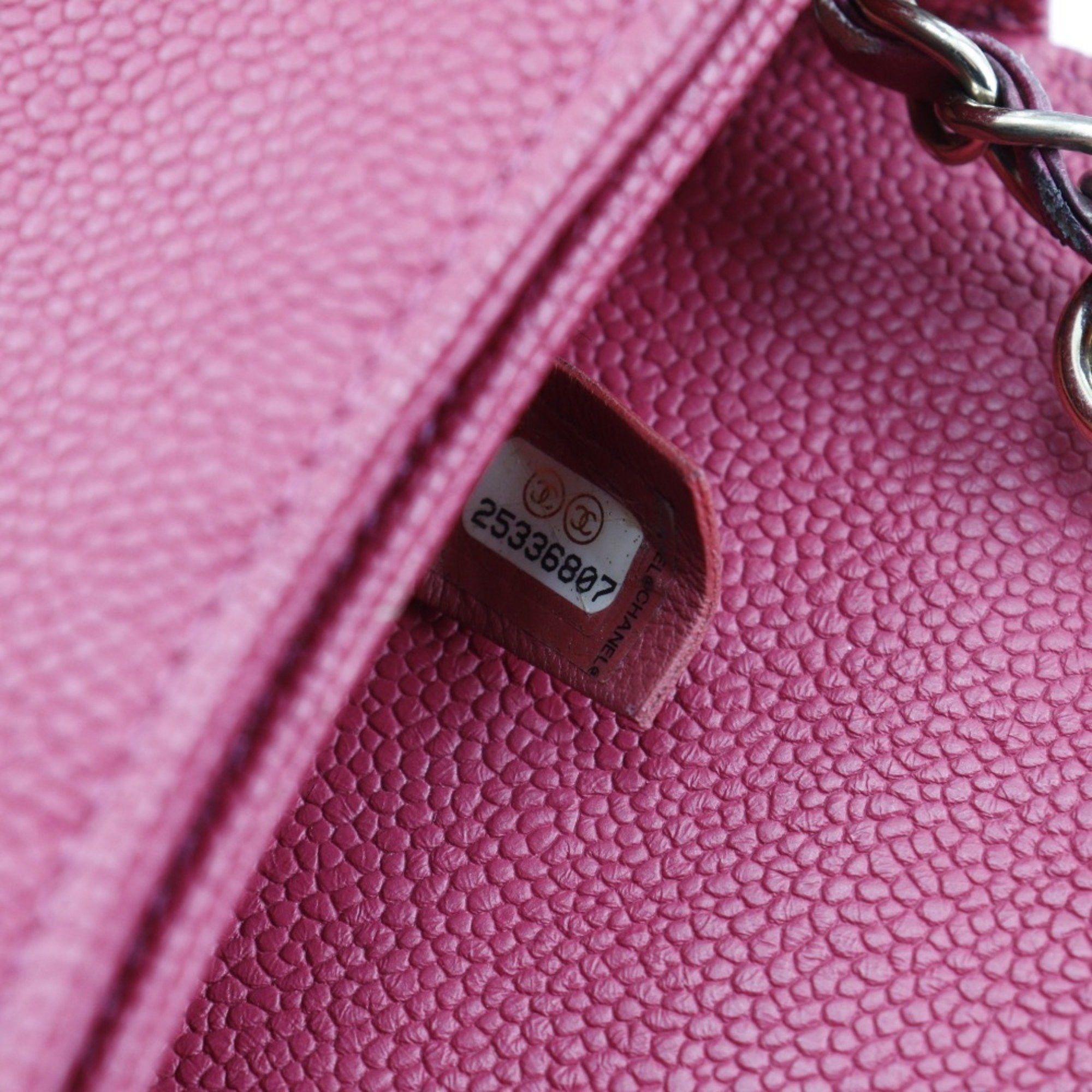 Chanel CHANEL COCO Mark Handbag Shoulder A93659 Caviar Skin 2018 Pink 2way Flap Top Handle Women's Size ONE SIZE - 12 Thumbnail