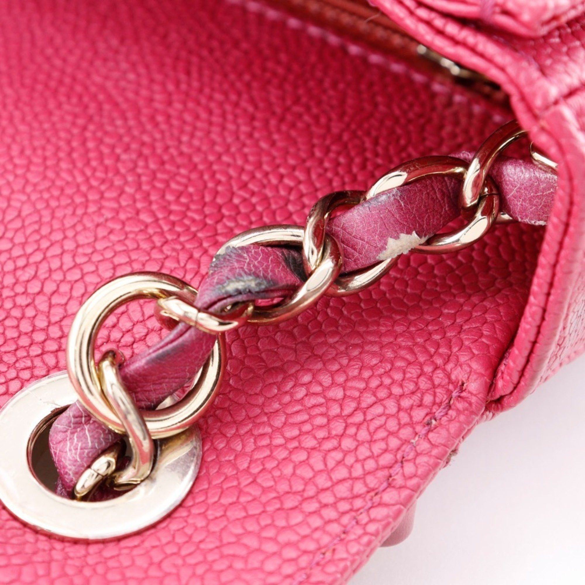 Chanel CHANEL COCO Mark Handbag Shoulder A93659 Caviar Skin 2018 Pink 2way Flap Top Handle Women's Size ONE SIZE - 7 Thumbnail