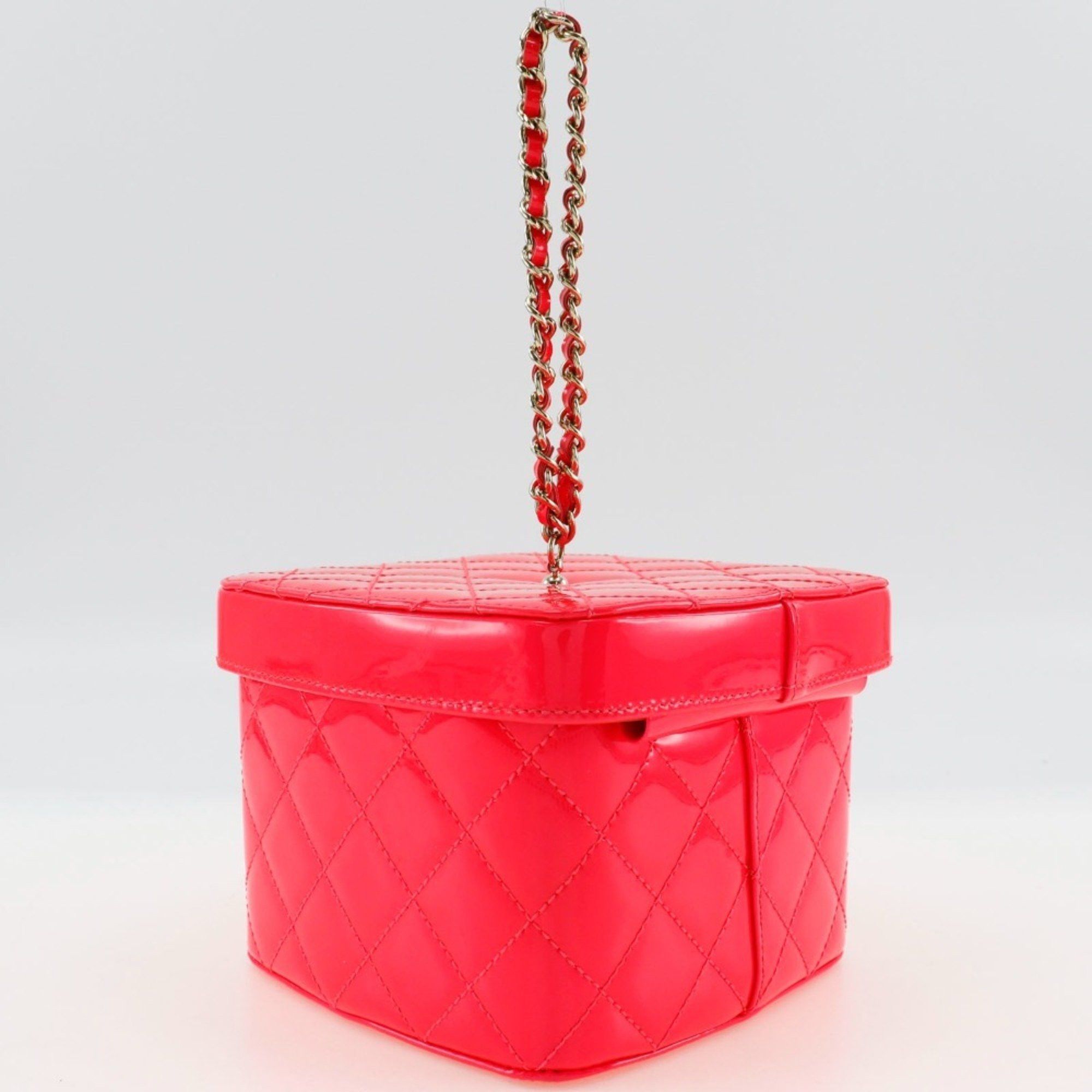 Chanel CHANEL Vanity Handbag, Matelasse Bag x Patent Leather, Pink, Turnlock, Vanity, Women's Size ONE SIZE - 3 Thumbnail