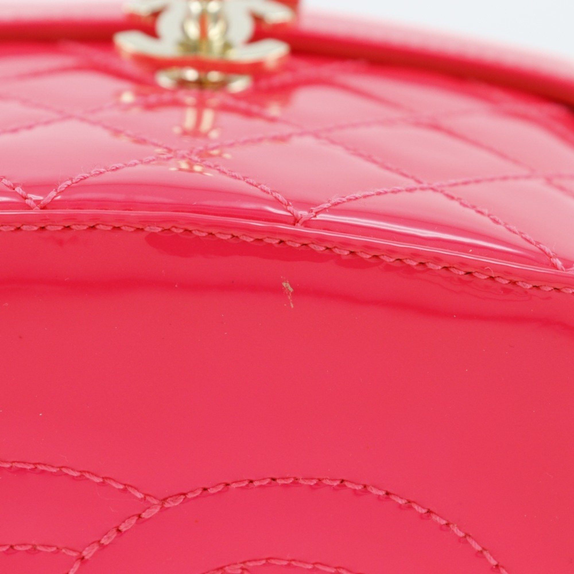 Chanel CHANEL Vanity Handbag, Matelasse Bag x Patent Leather, Pink, Turnlock, Vanity, Women's Size ONE SIZE - 8 Thumbnail