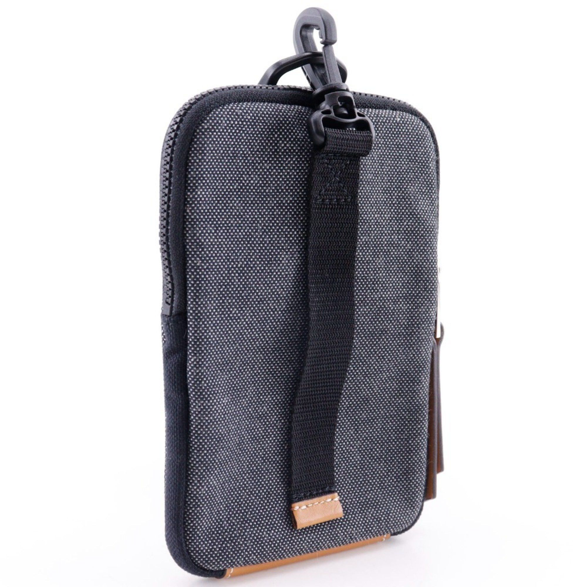 LOEWE Eye Loewe Nature Pouch Neck Phone Canvas Gray/Yellow Men's