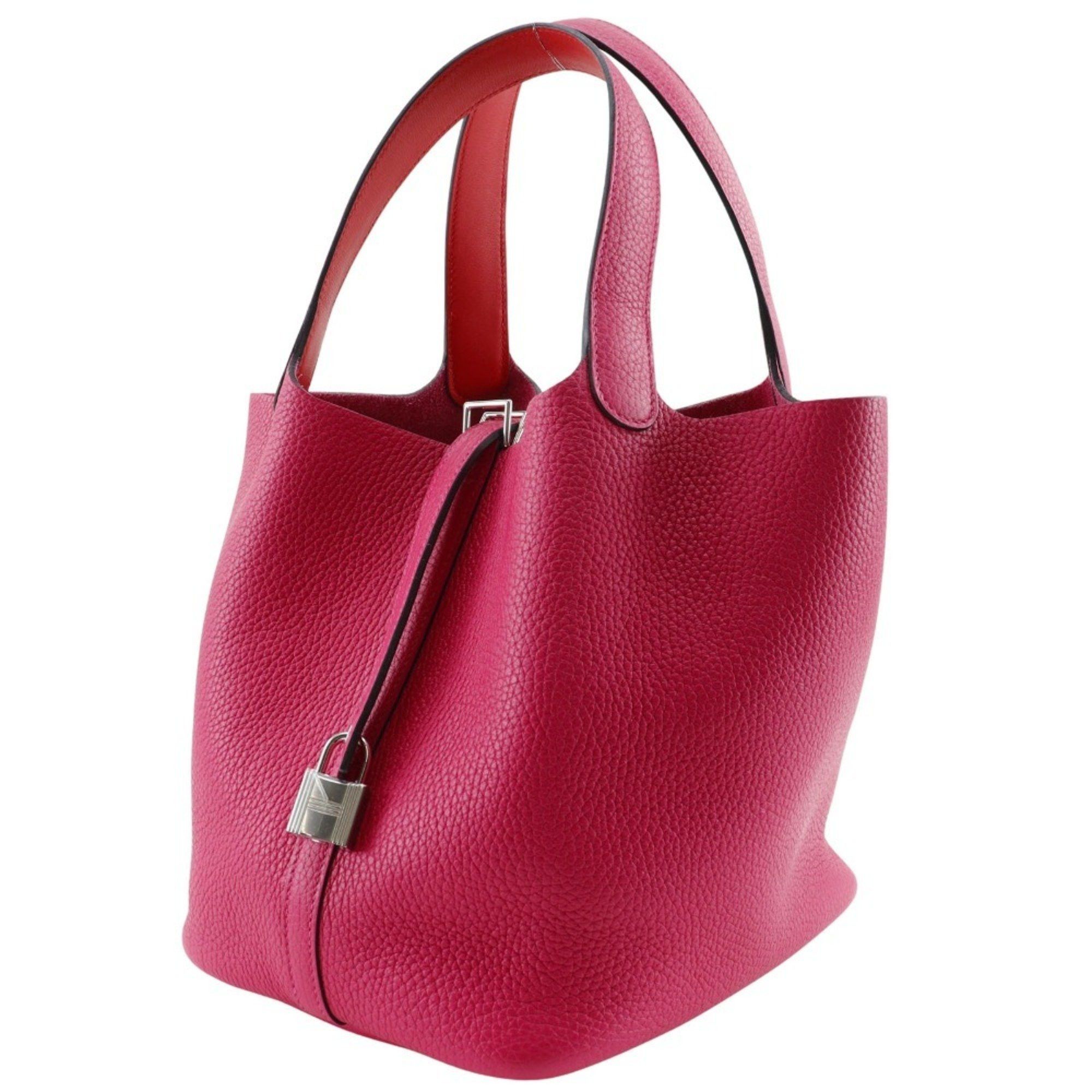 Hermes Hermes Picotin Lock MM Handbag Togo Rose Extreme 2017 Pink A Belt Clasp LockMM Women's Size ONE SIZE - 2 Thumbnail