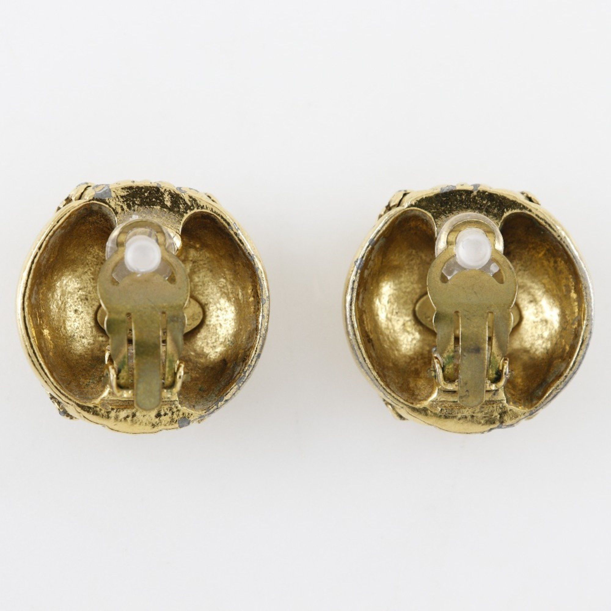Chanel CHANEL Coco Mark Earrings, Gold Plated, 1988, Size 23, Approx. 37g, COCO Mark, Women's Size ONE SIZE - 3 Thumbnail
