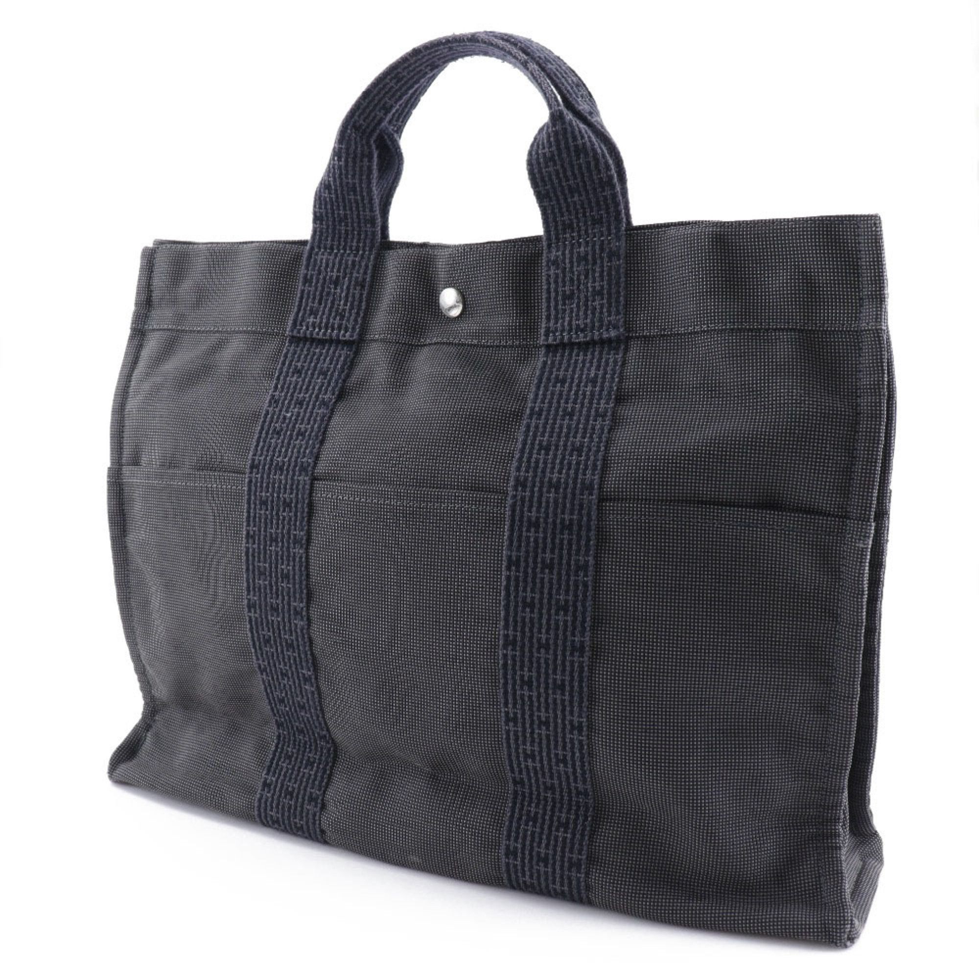 Hermes Hermes Airline Tote MM Handbag Nylon Canvas Grey Herline ToteMM Unisex Size ONE SIZE - 2 Thumbnail