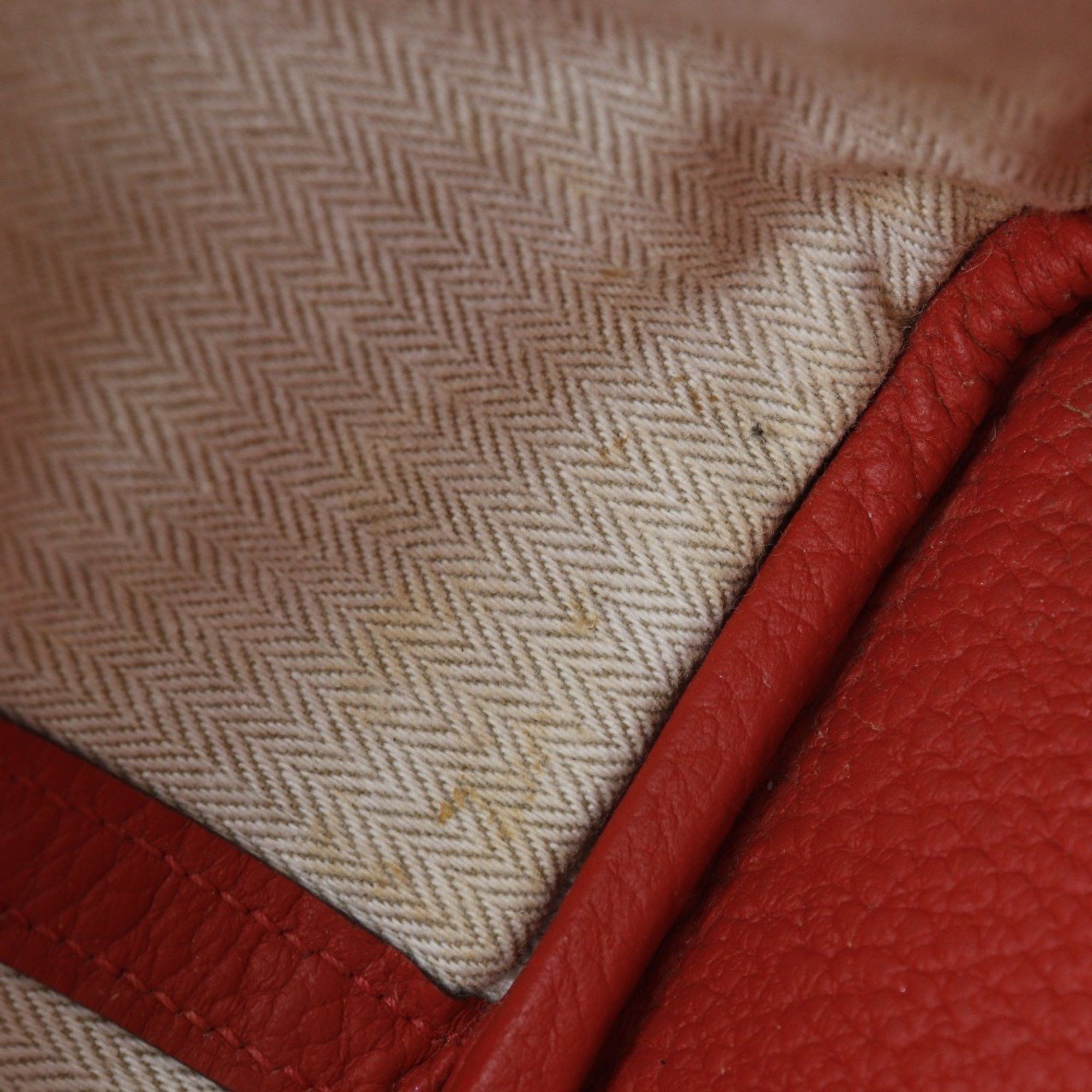 Hermes Hermes Garden PM Tote Bag Negonda 2014 Red □R Snap Button Party Ladies Size ONE SIZE - 13 Thumbnail
