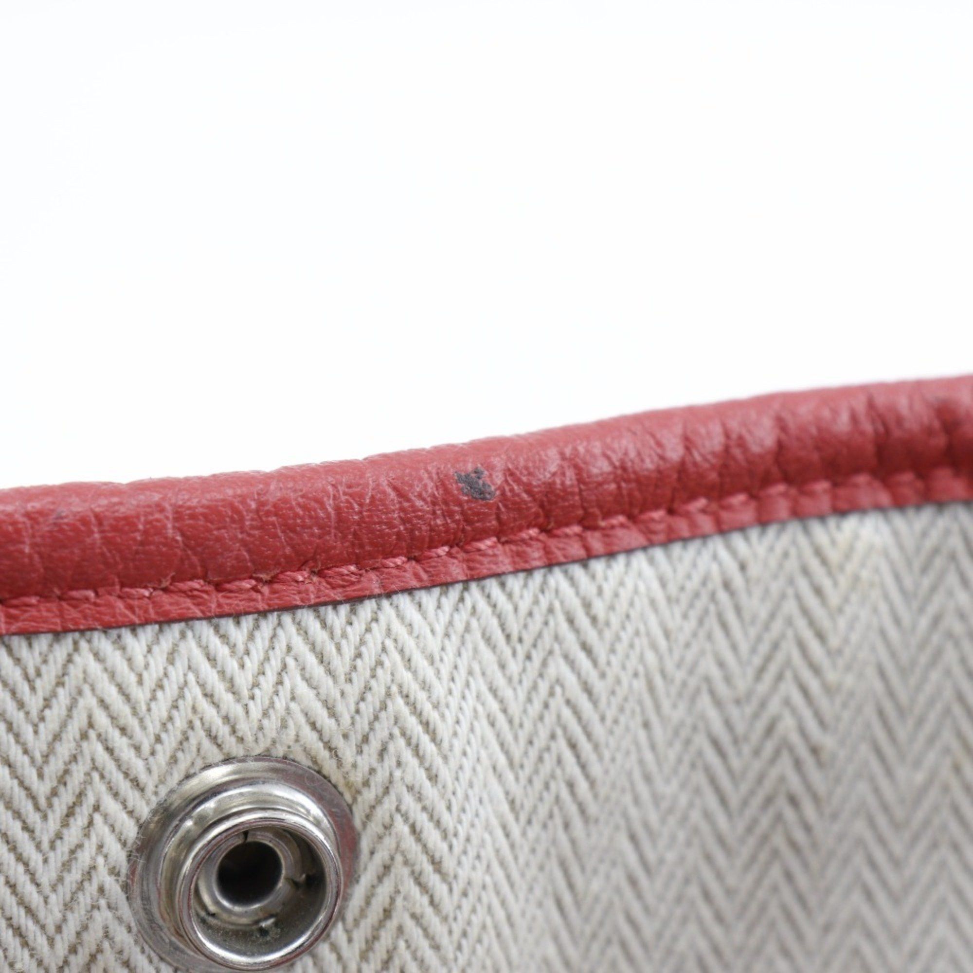 Hermes Hermes Garden PM Tote Bag Negonda 2014 Red □R Snap Button Party Ladies Size ONE SIZE - 10 Thumbnail