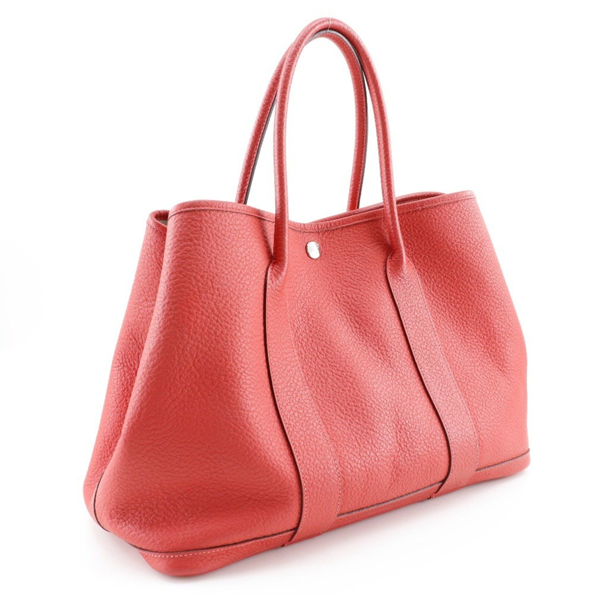 Hermes Hermes Garden PM Tote Bag Negonda 2014 Red □R Snap Button Party Ladies Size ONE SIZE - 3 Thumbnail