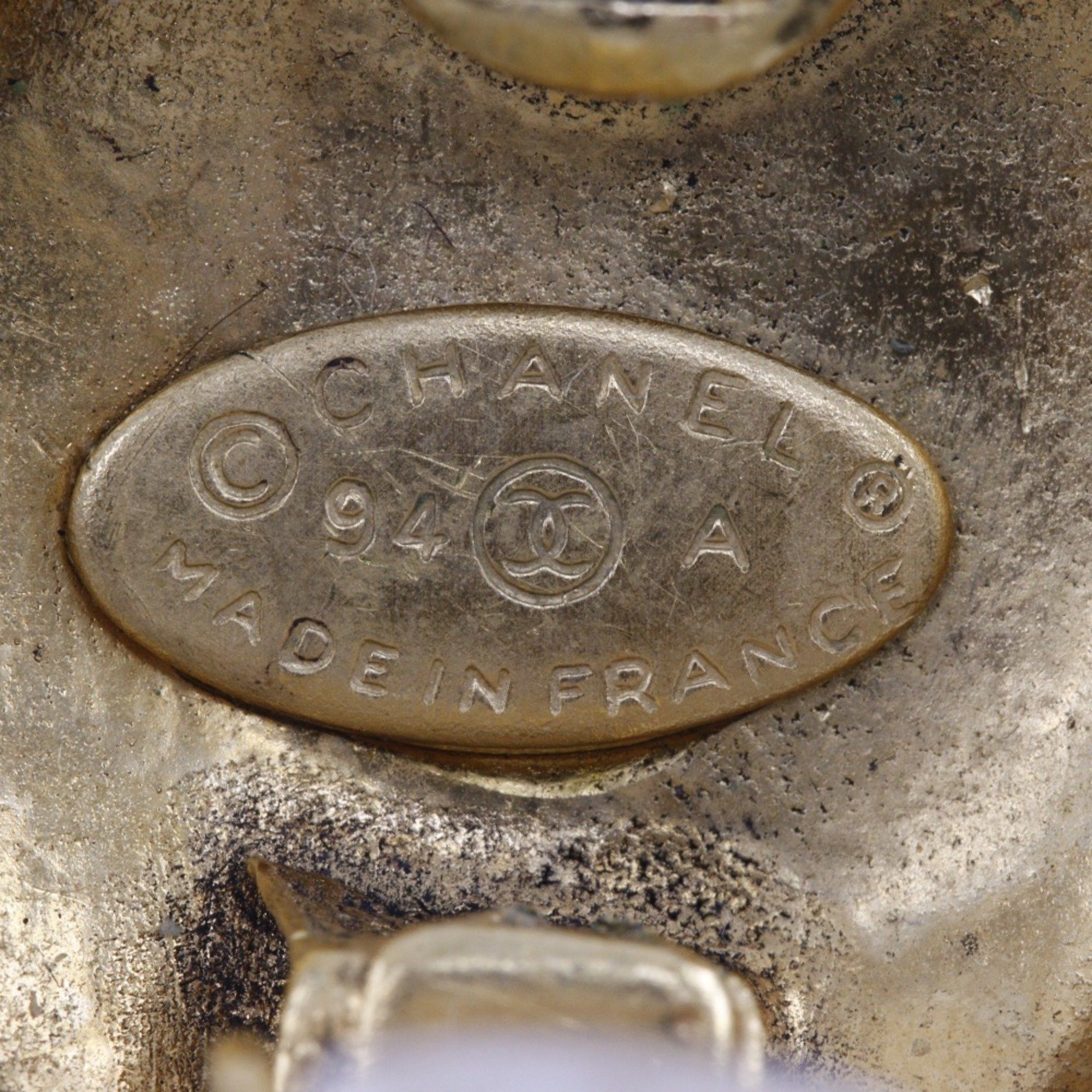 Chanel CHANEL Coco Mark Earrings, Gold Plated, 1994, 94A, Approx. 26.0g, COCO Mark, Women's Size ONE SIZE - 7 Thumbnail