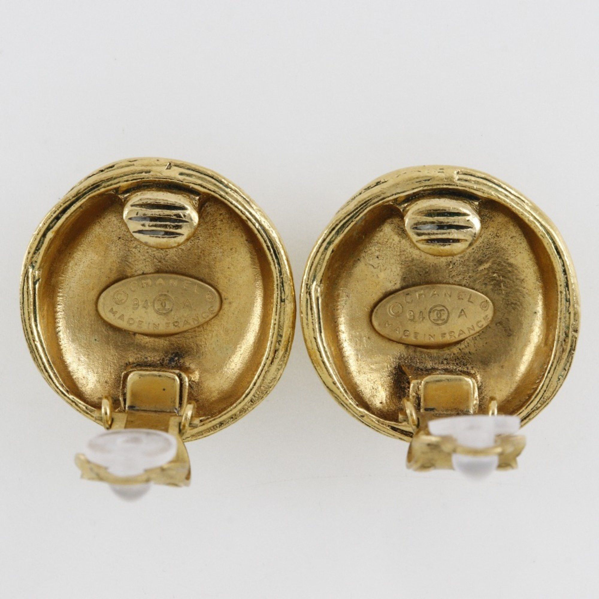 Chanel CHANEL Coco Mark Earrings, Gold Plated, 1994, 94A, Approx. 26.0g, COCO Mark, Women's Size ONE SIZE - 4 Thumbnail