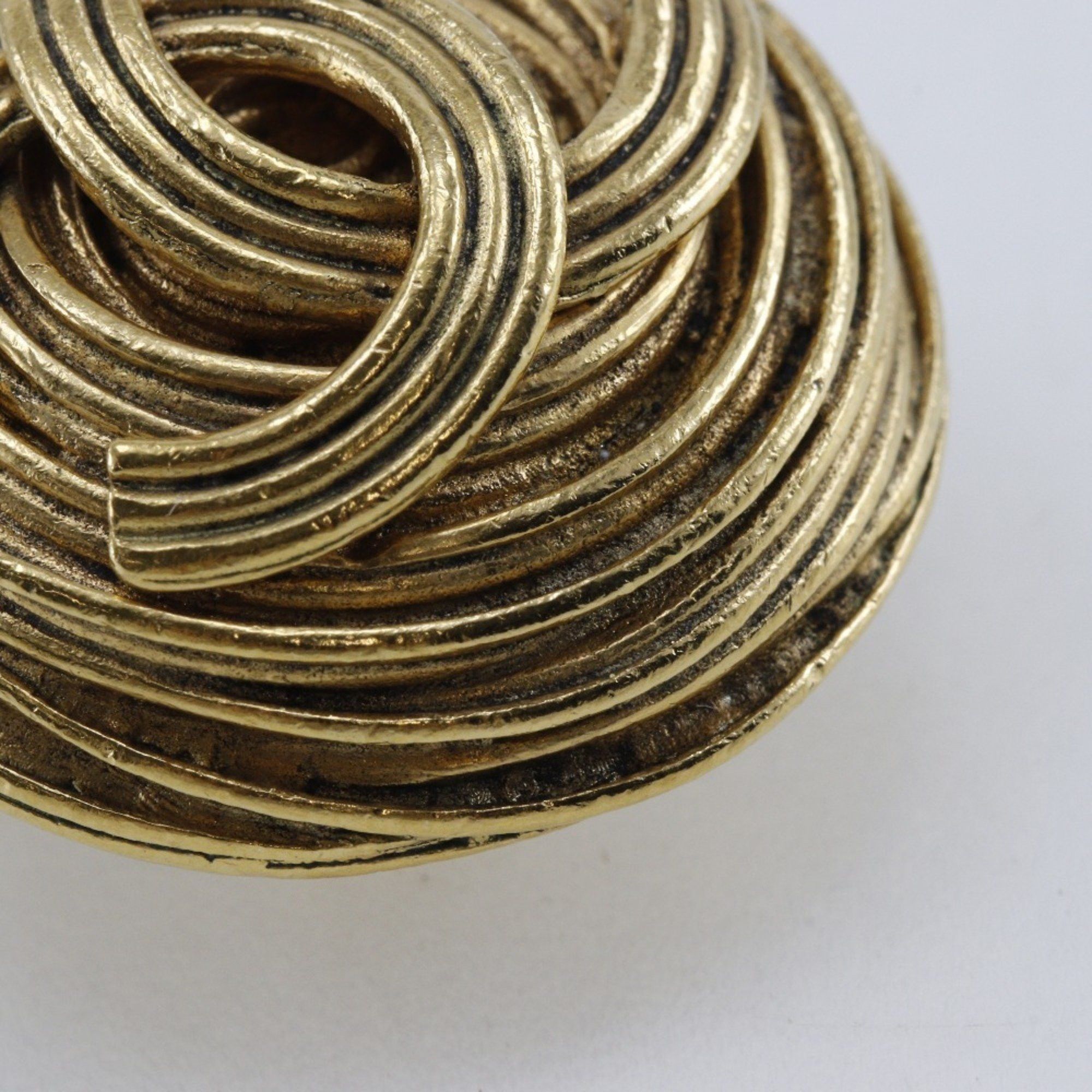 Chanel CHANEL Coco Mark Earrings, Gold Plated, 1994, 94A, Approx. 26.0g, COCO Mark, Women's Size ONE SIZE - 5 Thumbnail