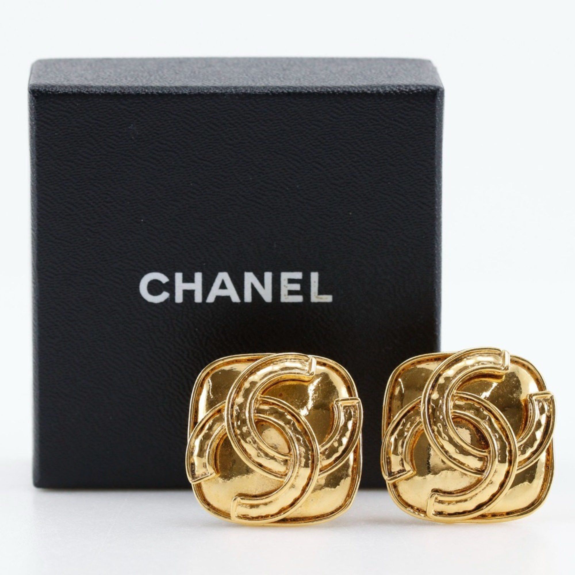Chanel CHANEL Coco Mark Earrings, Gold Plated, 1994, 94P, Approx. 24g, COCO Mark, Women's Size ONE SIZE - 7 Thumbnail