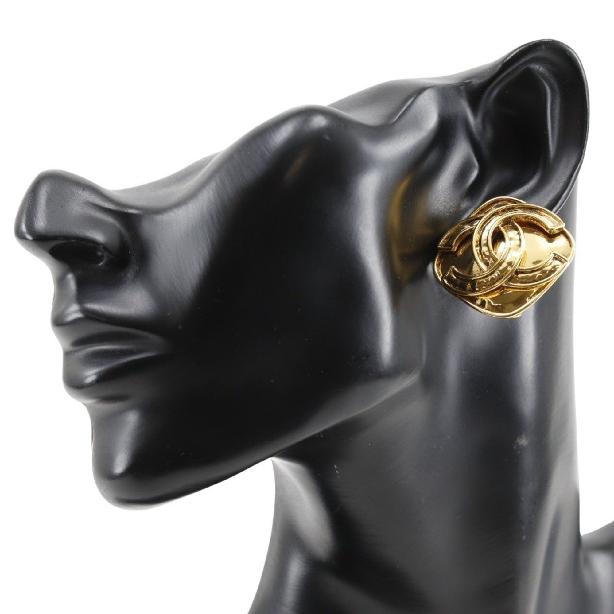Chanel CHANEL Coco Mark Earrings, Gold Plated, 1994, 94P, Approx. 24g, COCO Mark, Women's Size ONE SIZE - 2 Thumbnail