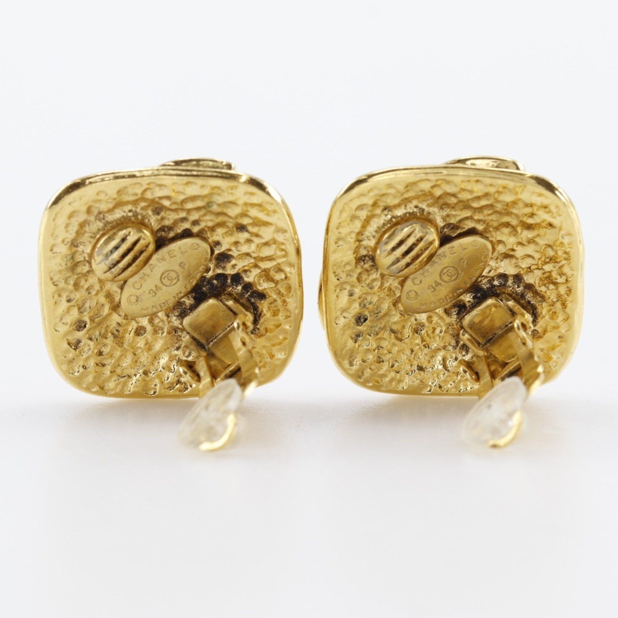 Chanel CHANEL Coco Mark Earrings, Gold Plated, 1994, 94P, Approx. 24g, COCO Mark, Women's Size ONE SIZE - 3 Thumbnail