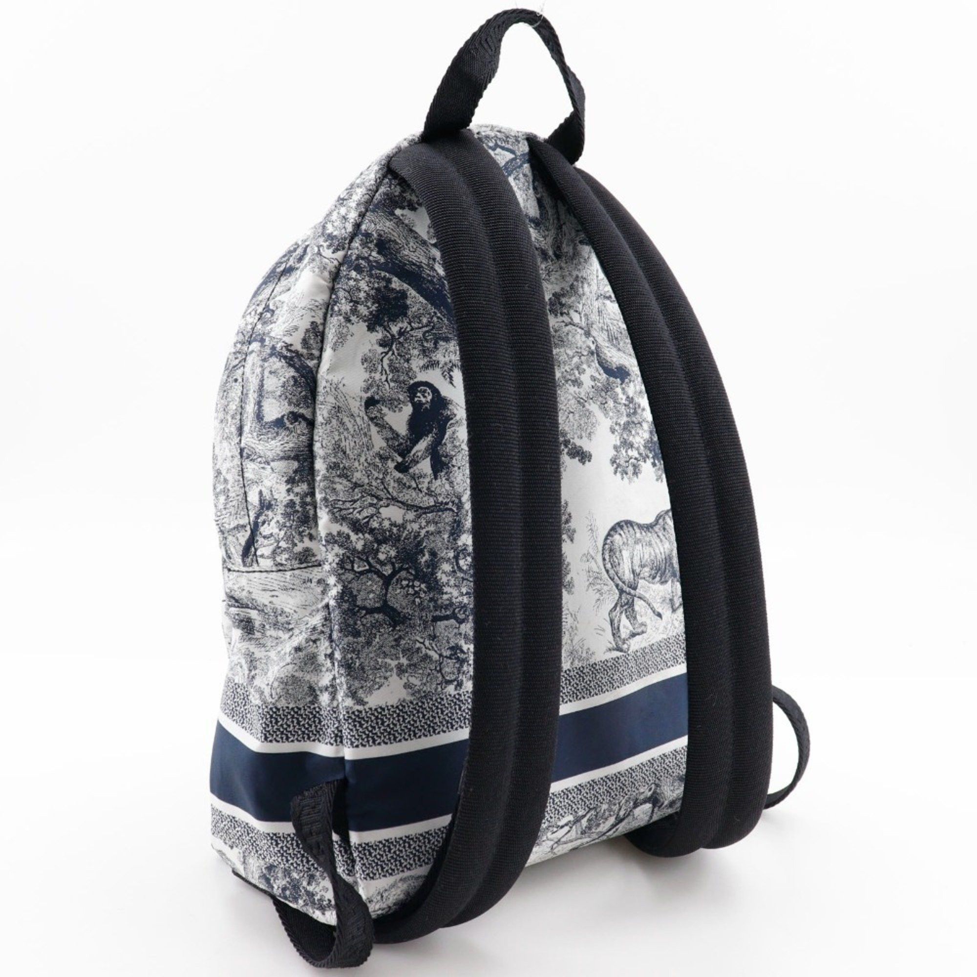 Dior Christian Dior Small Backpack Rucksack/Daypack Toile de Jouy M6108SNTJ Nylon Black/White 2way A5 Double Women's Size ONE SIZE - 3 Thumbnail