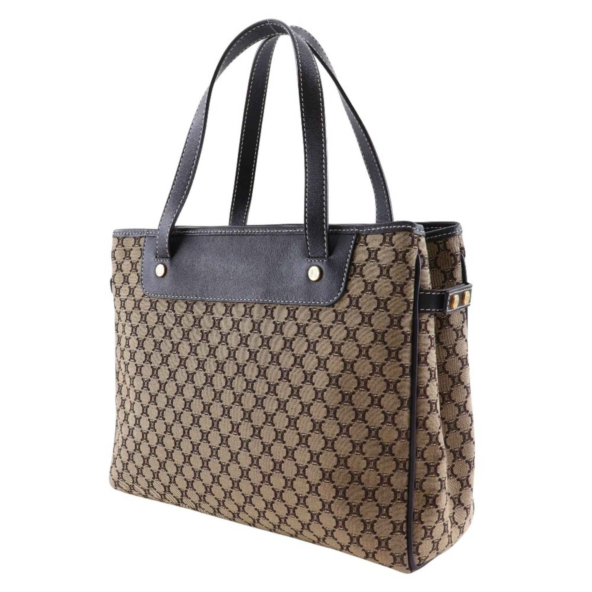Celine CELINE Macadam Handbag Canvas x Calf Brown A5 Women's Size ONE SIZE - 2 Thumbnail
