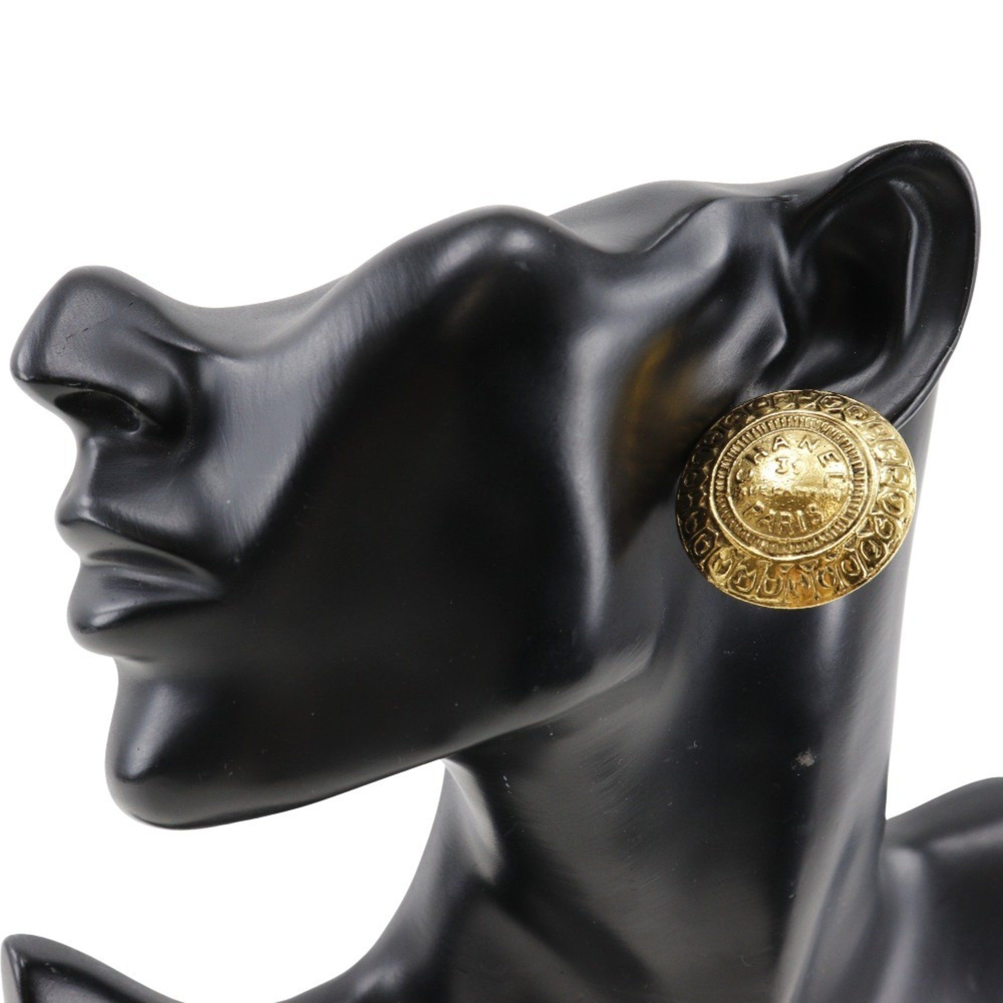 Chanel CHANEL COCO Mark Earrings 31 RUE CAMBON Gold Plated Approx. 30.0g Women's Size ONE SIZE - 2 Thumbnail