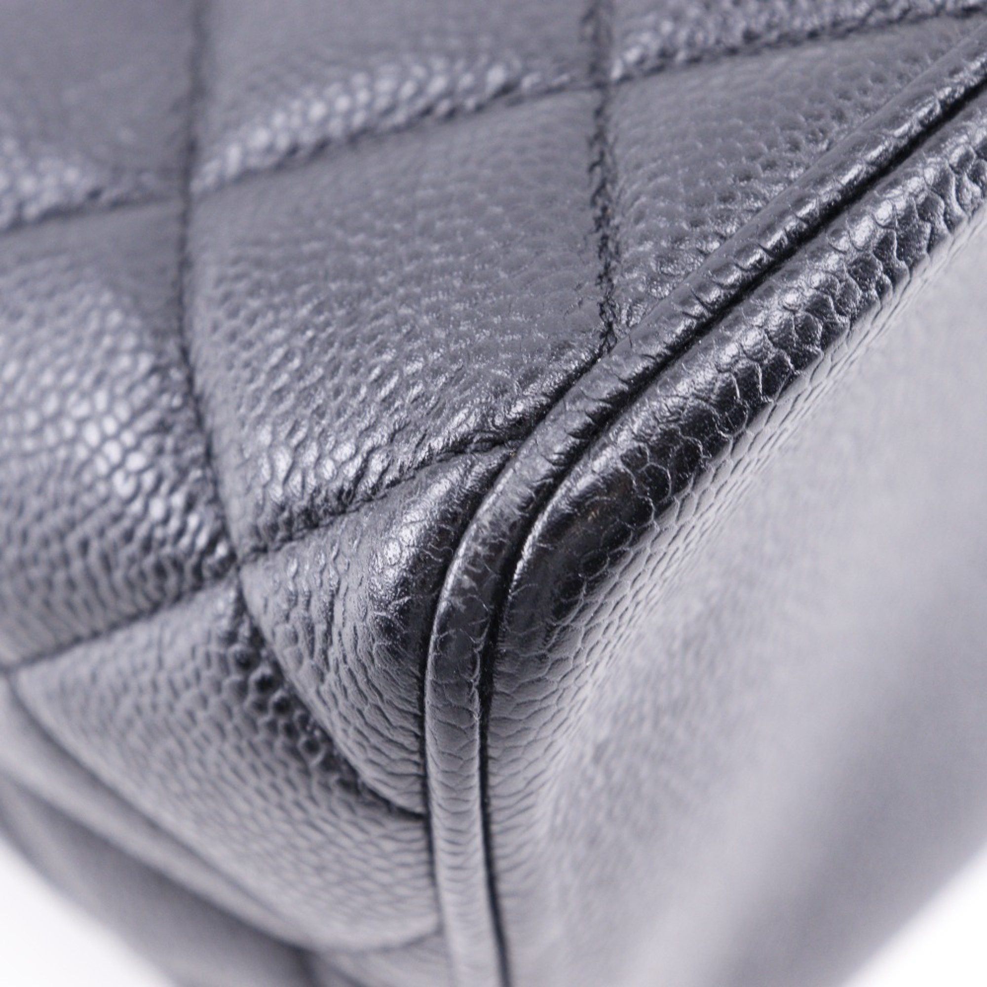 Chanel CHANEL Reprint Tote Bag Caviar Skin Black A5 Medallion Women's Size ONE SIZE - 4 Thumbnail