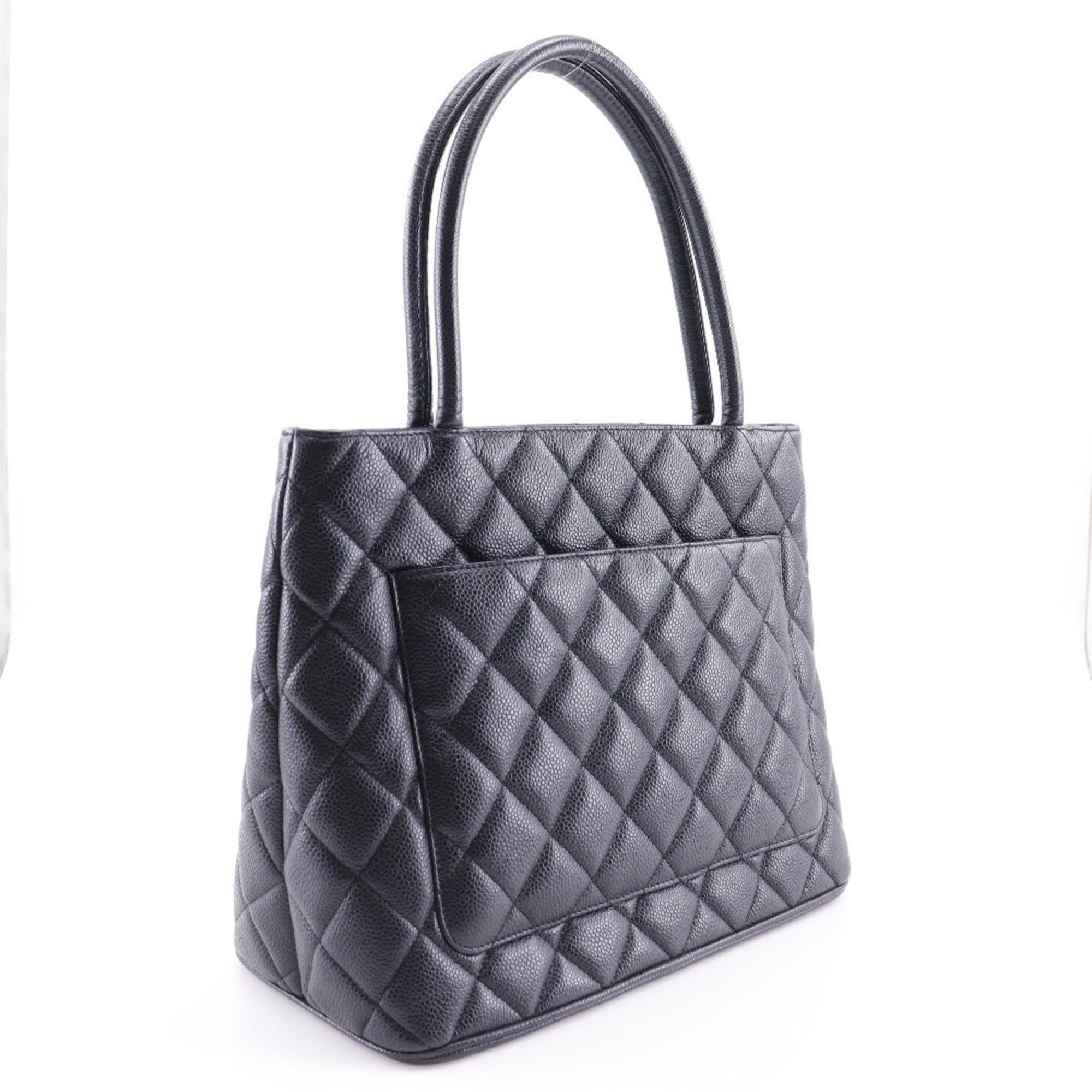 Chanel CHANEL Reprint Tote Bag Caviar Skin Black A5 Medallion Women's Size ONE SIZE - 3 Thumbnail