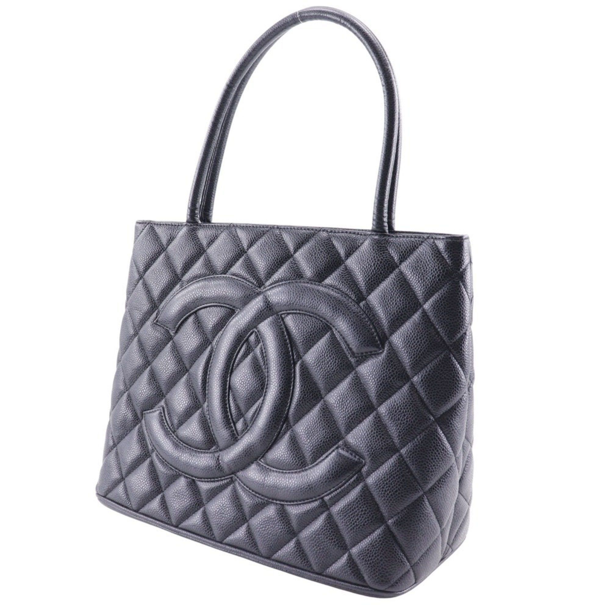 Chanel CHANEL Reprint Tote Bag Caviar Skin Black A5 Medallion Women's Size ONE SIZE - 2 Thumbnail
