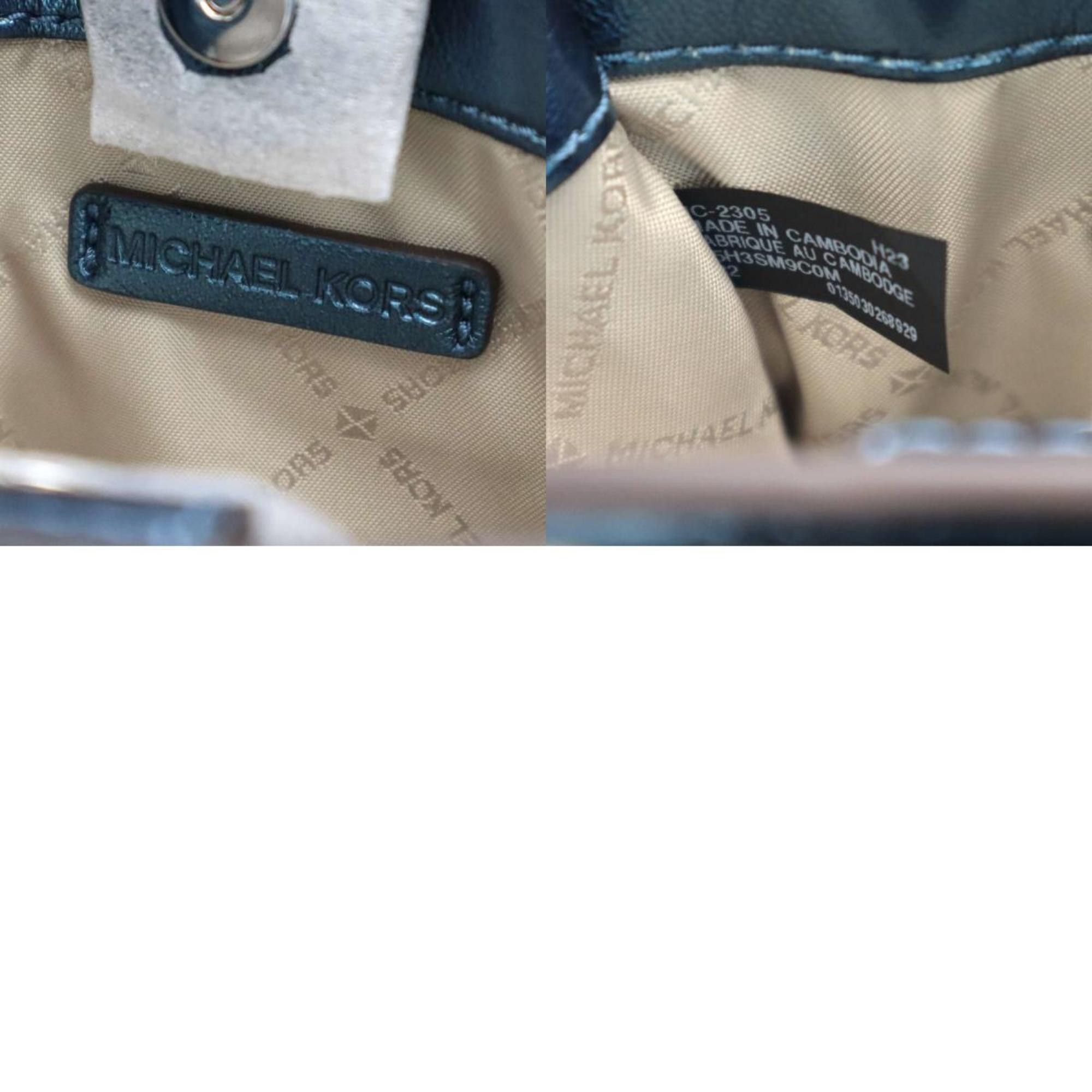 Michael Kors Michael Kors Shoulder Bag Handbag Leather Metallic Blue Women's 55807k Size ONE SIZE - 5 Thumbnail