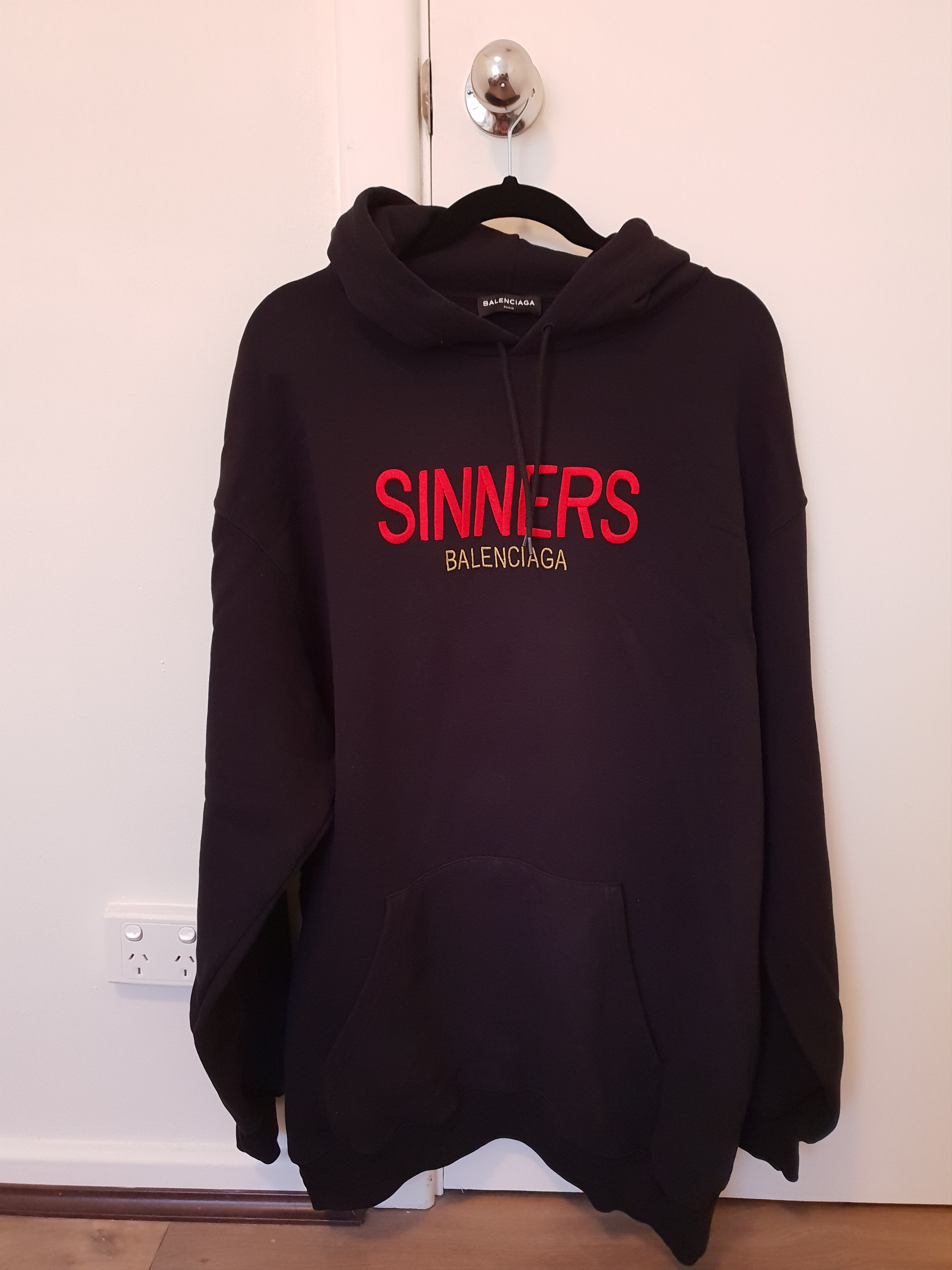 Sinners balenciaga hoodie fake outlet