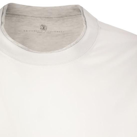 Brunello Cucinelli BRUNELLO CUCINELLI Men Polo Shirts M0B137427 WHITE Size US XL / EU 56 / 4 - 4 Thumbnail