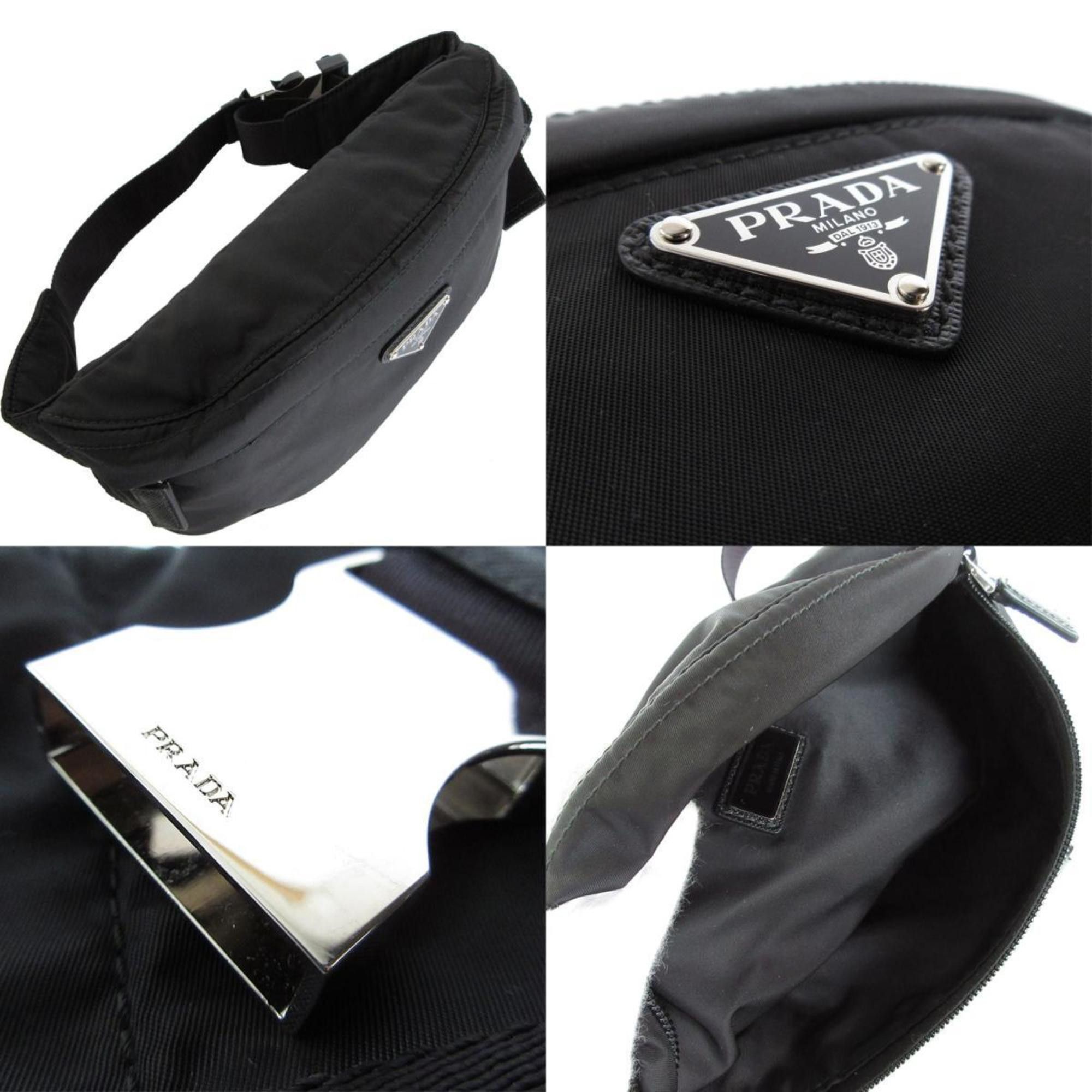 Prada PRADA Body Bag Nylon Black Silver Men's s0423f Size ONE SIZE - 4 Thumbnail