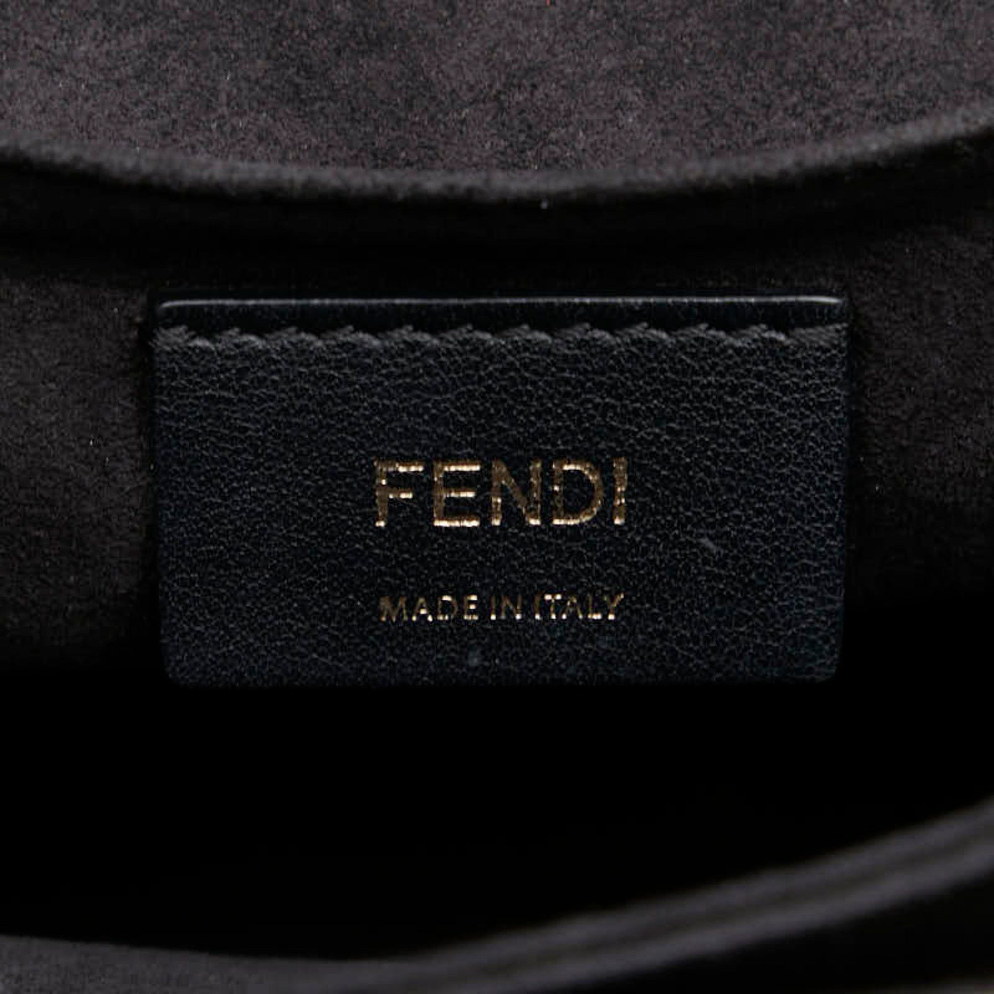 Fendi FENDI Canai Chain Shoulder Bag Handbag 8BT283 Black Gold Leather Women's Size ONE SIZE - 5 Thumbnail
