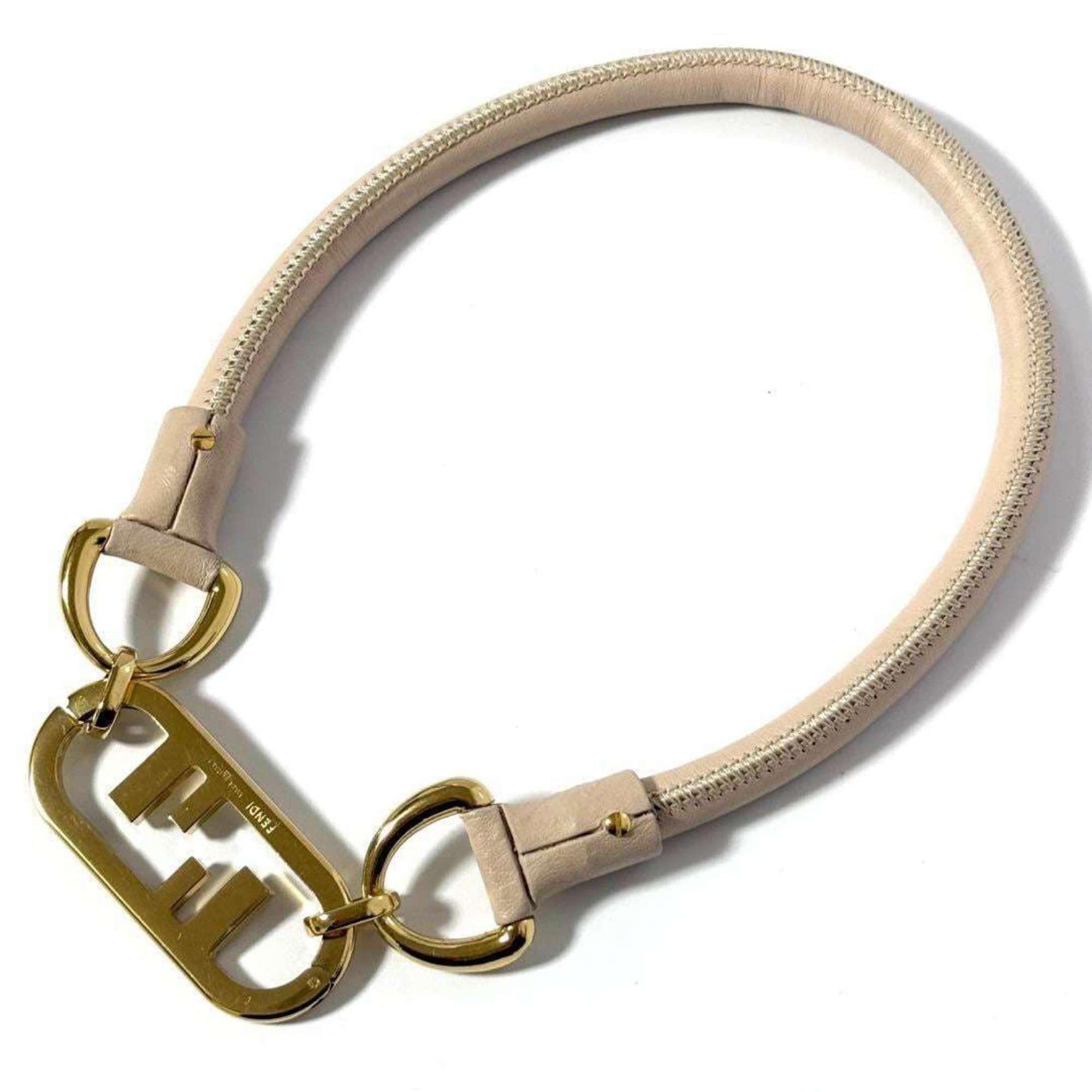 Fendi Fendi Orlock Leather Choker Necklace Pendant Size ONE SIZE - 2 Thumbnail