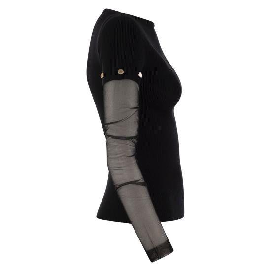 Sportmax SPORTMAX Women Sweater 2512361111600 BLACK Size XS / US 0-2 / IT 36-38 - 3 Thumbnail