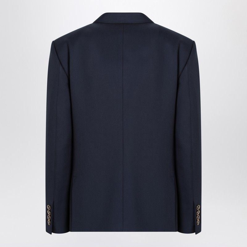 Valentino Valentino Blue Single-Breasted Wool Jacket Size US L / EU 52-54 / 3 - 2 Thumbnail
